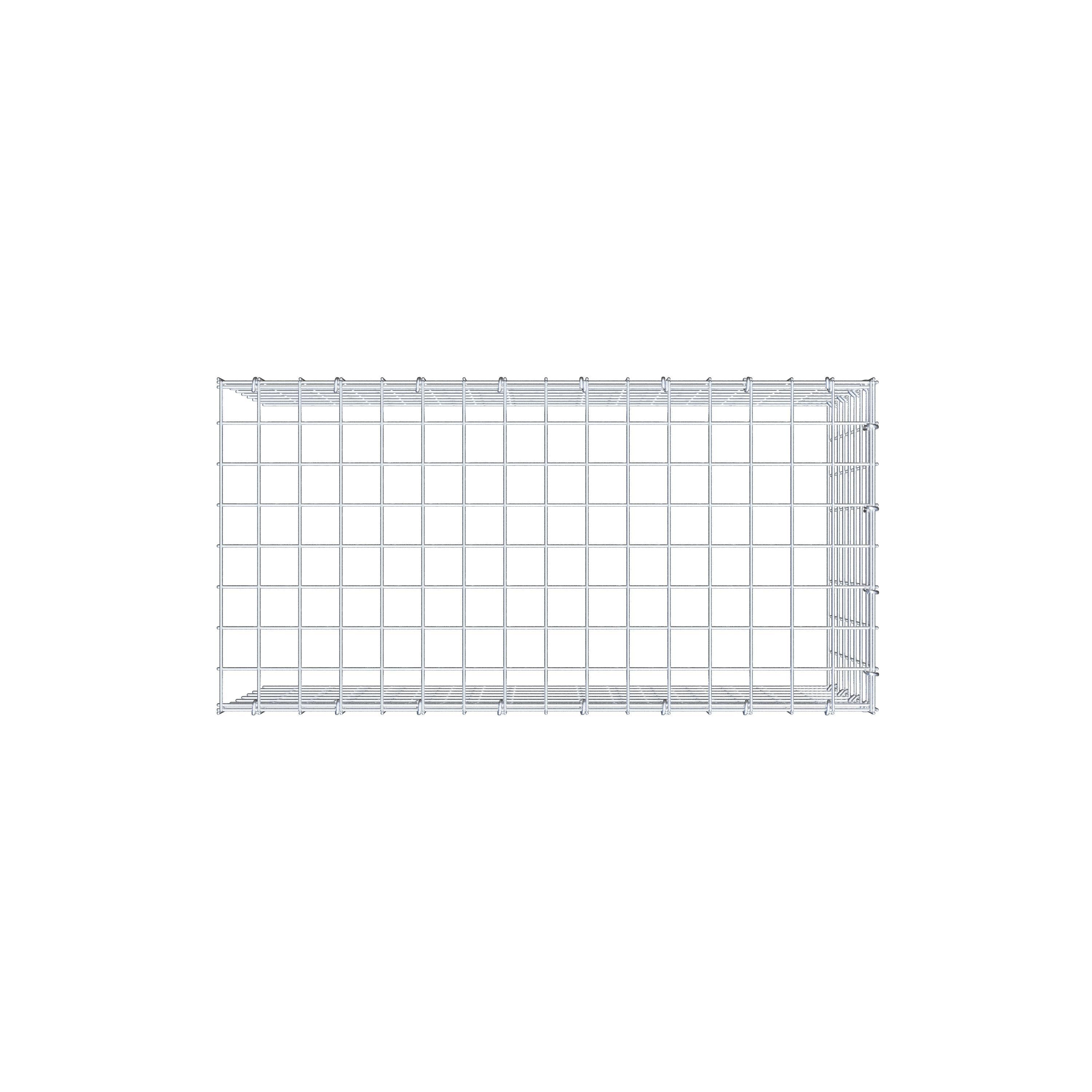 Mounted gabion type 4 80 cm x 40 cm x 40 cm (L x H x D), mesh size 5 cm x 5 cm, C-ring