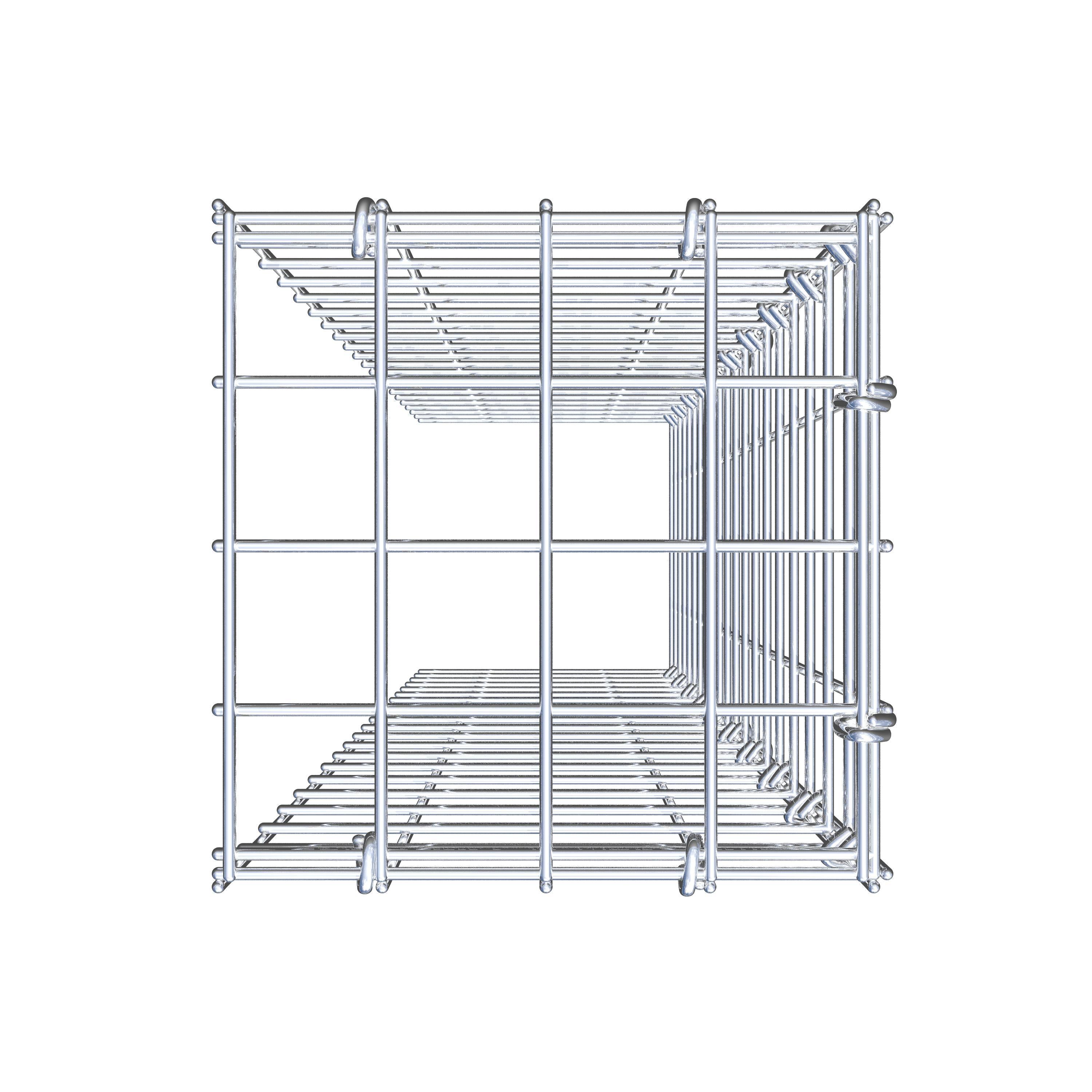 Monteret gabion type 4 100 cm x 20 cm x 20 cm (L x H x D), maskestørrelse 5 cm x 5 cm, C-ring