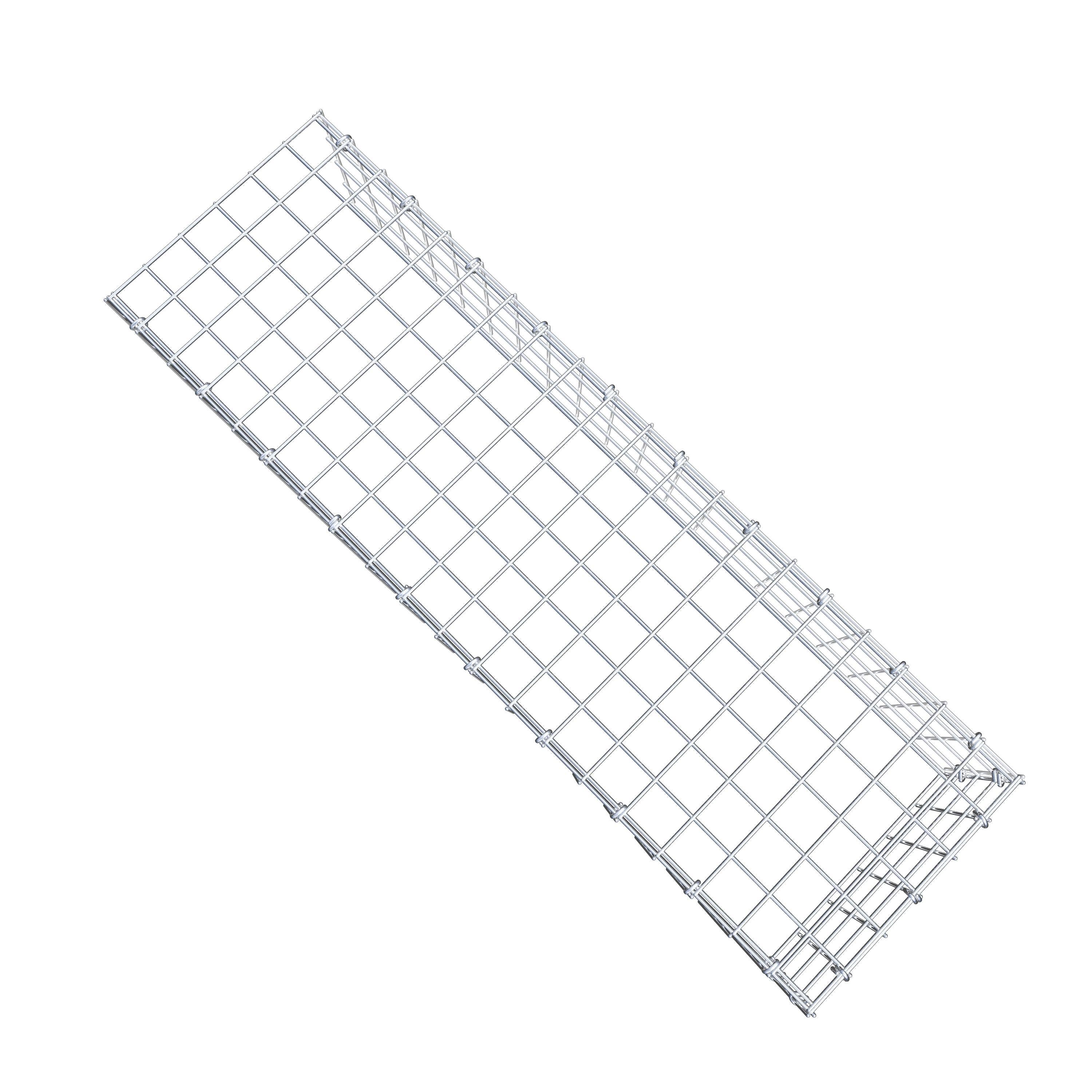 Monteret gabion type 4 100 cm x 20 cm x 30 cm (L x H x D), maskestørrelse 5 cm x 5 cm, C-ring