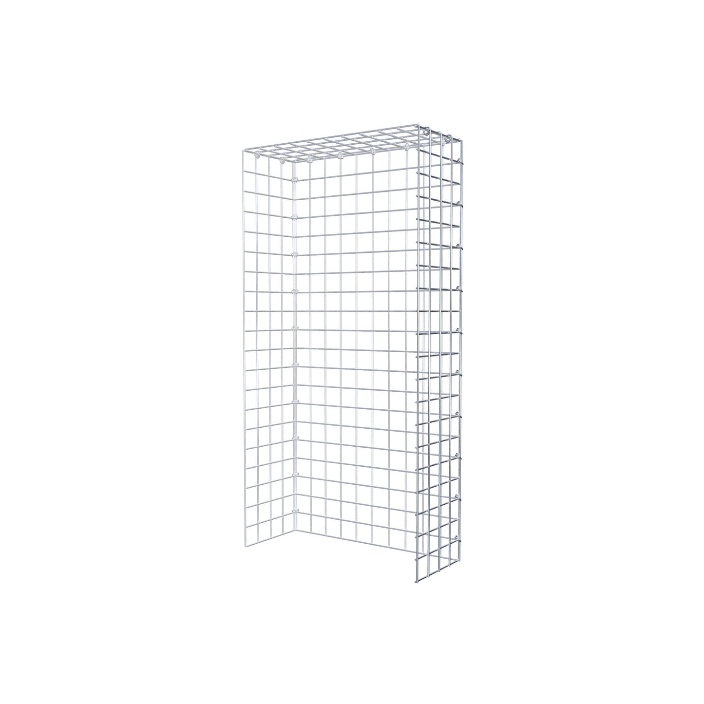 Mounted gabion type 4 100 cm x 20 cm x 50 cm (L x H x D), mesh size 5 cm x 5 cm, C-ring