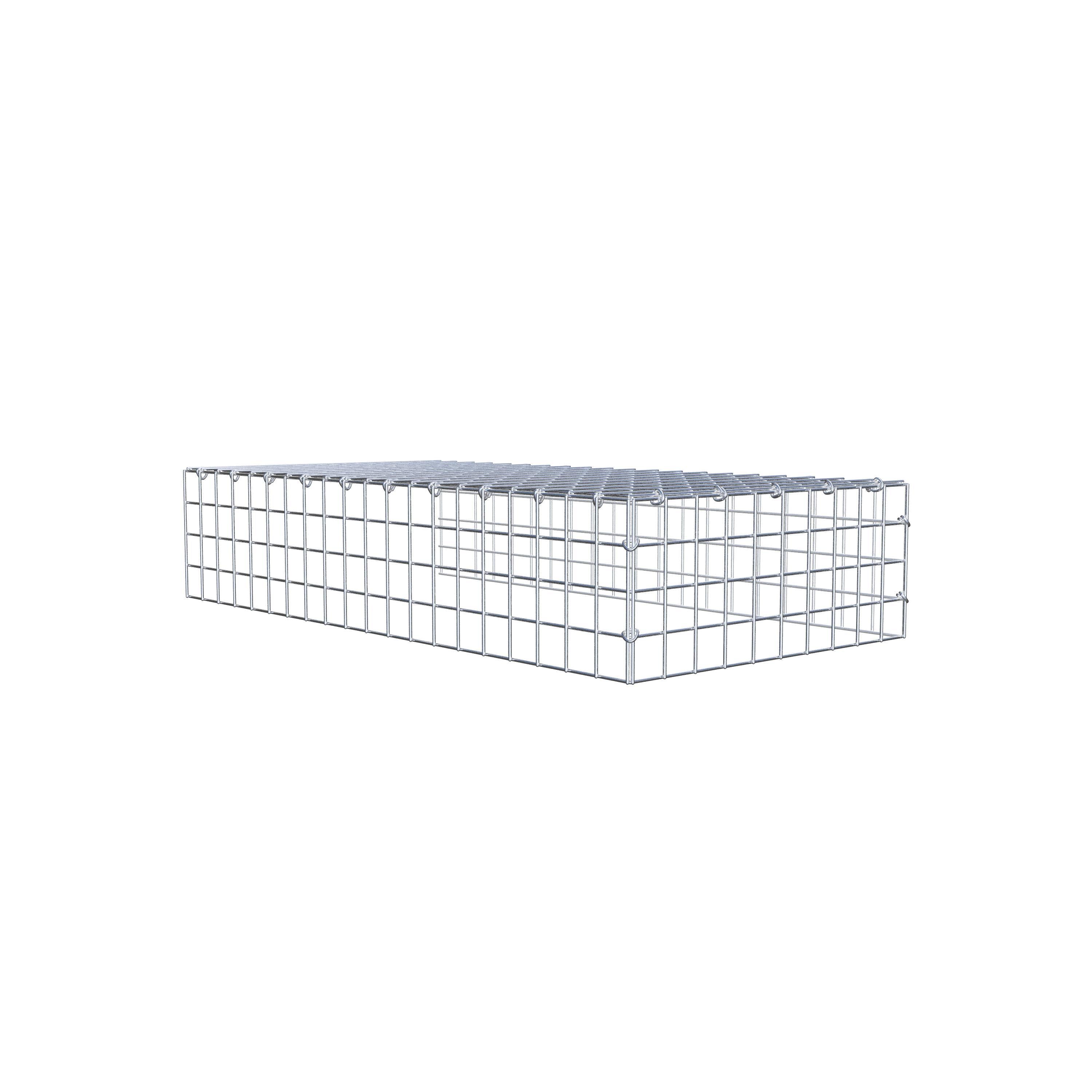 Anbaugabione Typ 4 100 cm x 20 cm x 50 cm (L x H x T), Maschenweite 5 cm x 5 cm, C-Ring