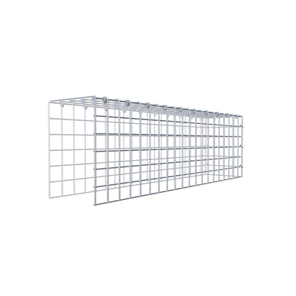 Monteret gabion type 4 100 cm x 30 cm x 20 cm (L x H x D), maskestørrelse 5 cm x 5 cm, C-ring