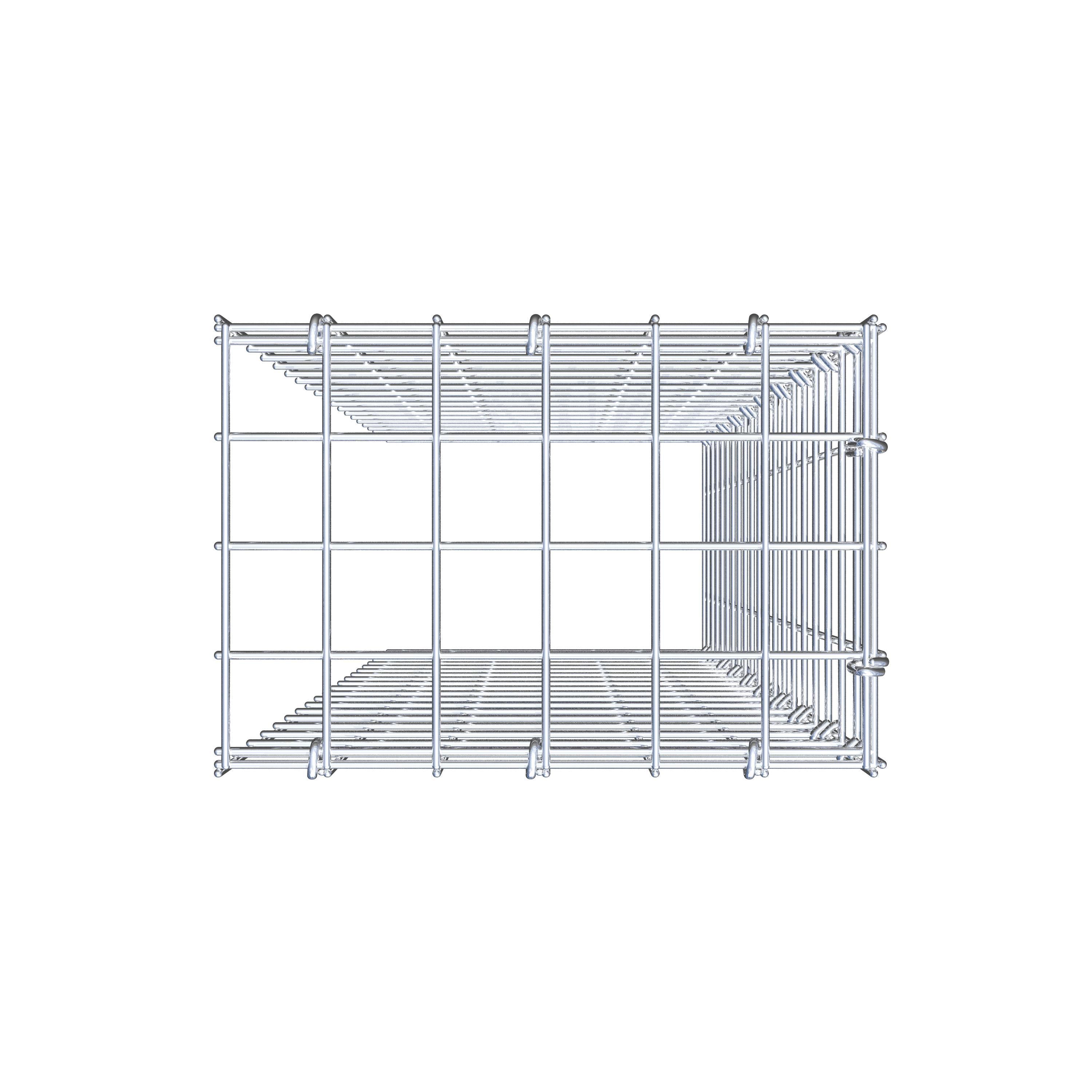 Anbaugabione Typ 4 100 cm x 30 cm x 20 cm (L x H x T), Maschenweite 5 cm x 5 cm, C-Ring