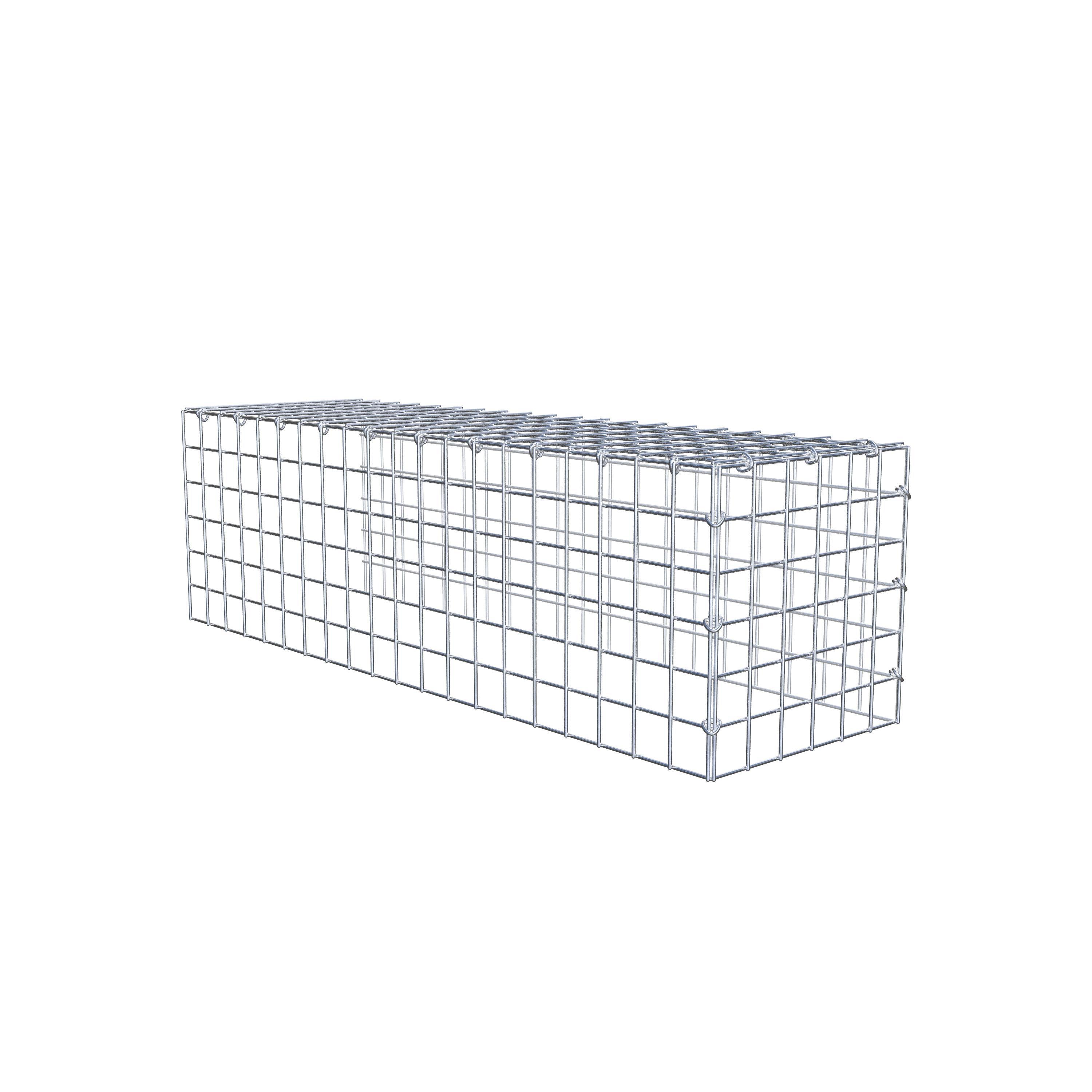 Monteret gabion type 4 100 cm x 30 cm x 30 cm (L x H x D), maskestørrelse 5 cm x 5 cm, C-ring