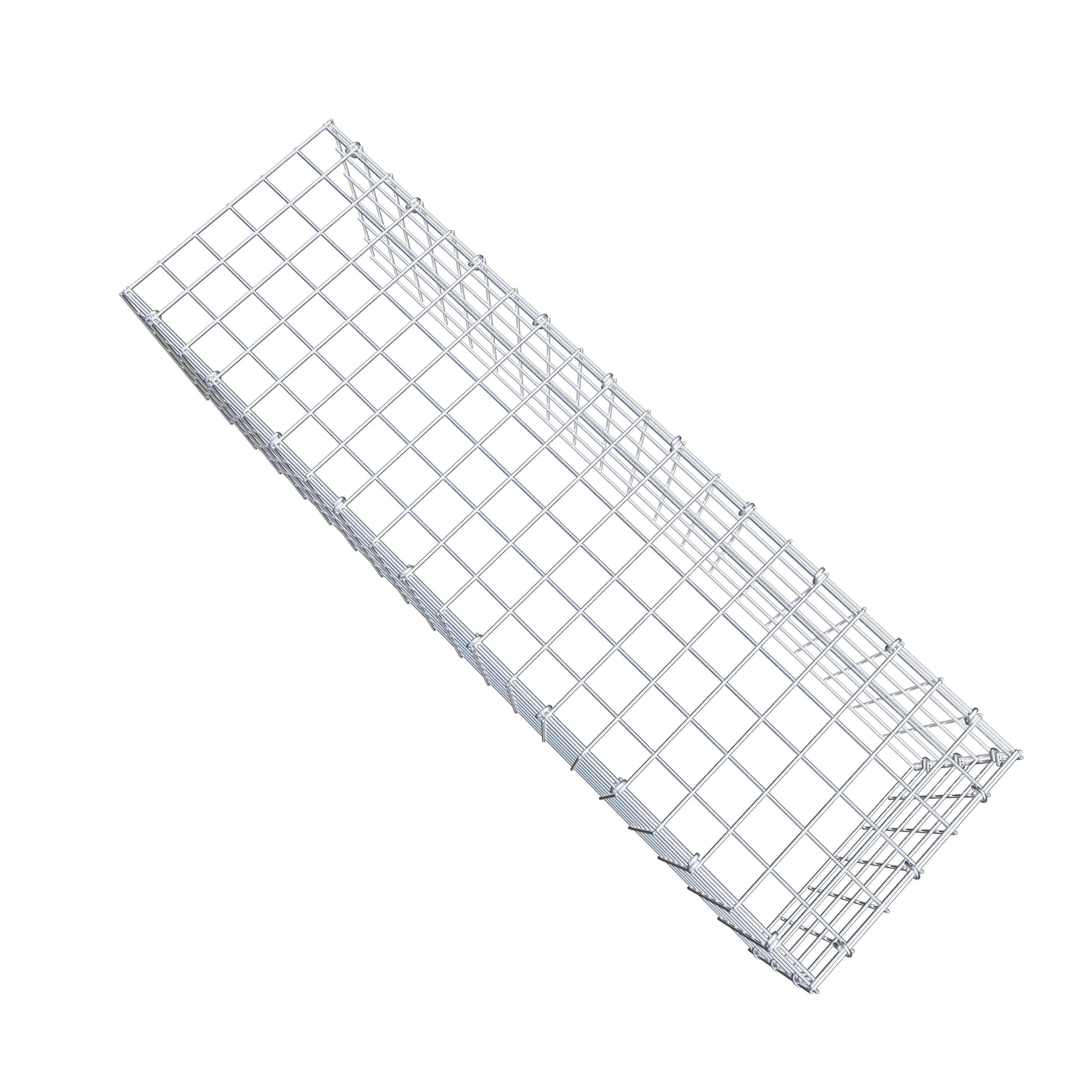 Monteret gabion type 4 100 cm x 30 cm x 30 cm (L x H x D), maskestørrelse 5 cm x 5 cm, C-ring