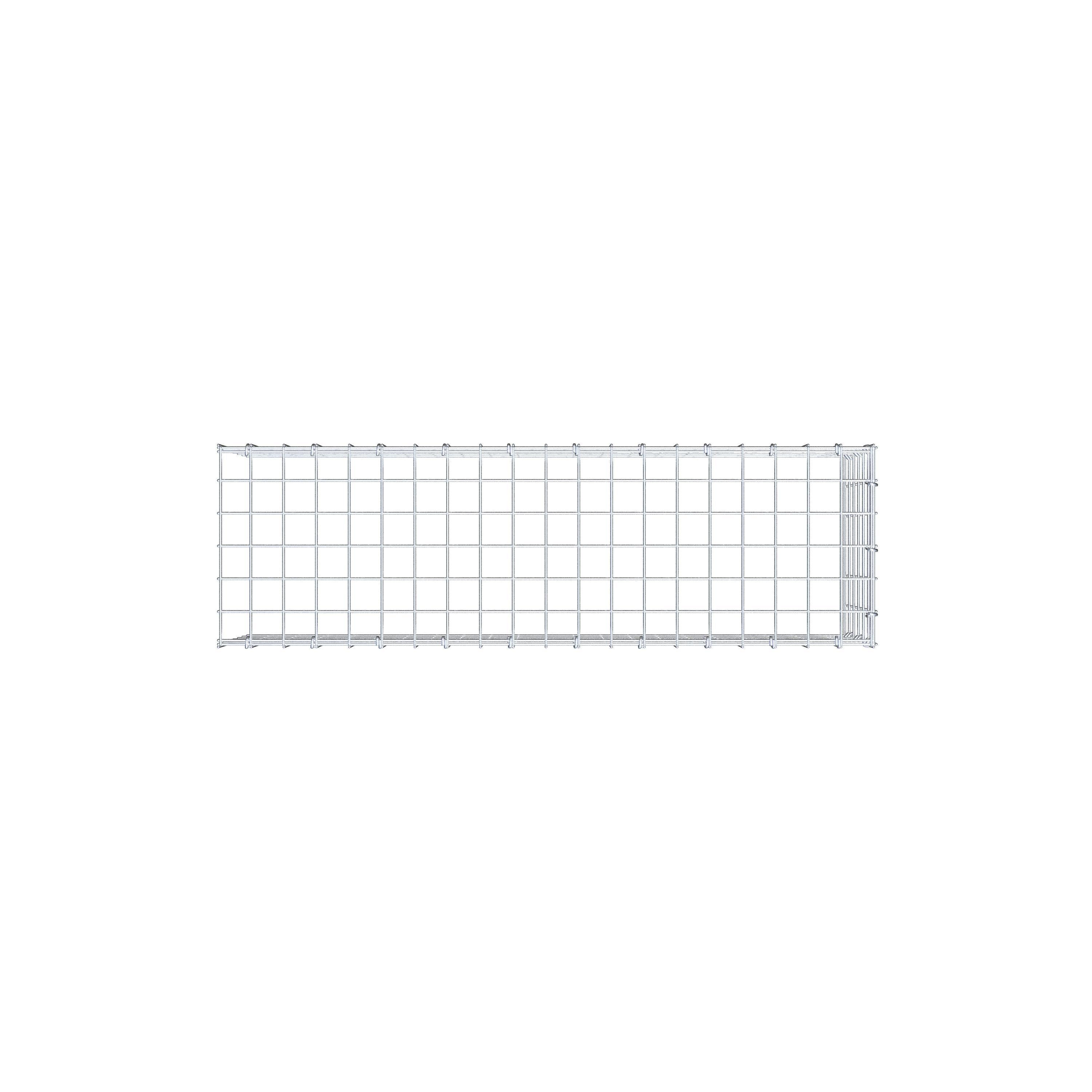 Monteret gabion type 4 100 cm x 30 cm x 30 cm (L x H x D), maskestørrelse 5 cm x 5 cm, C-ring