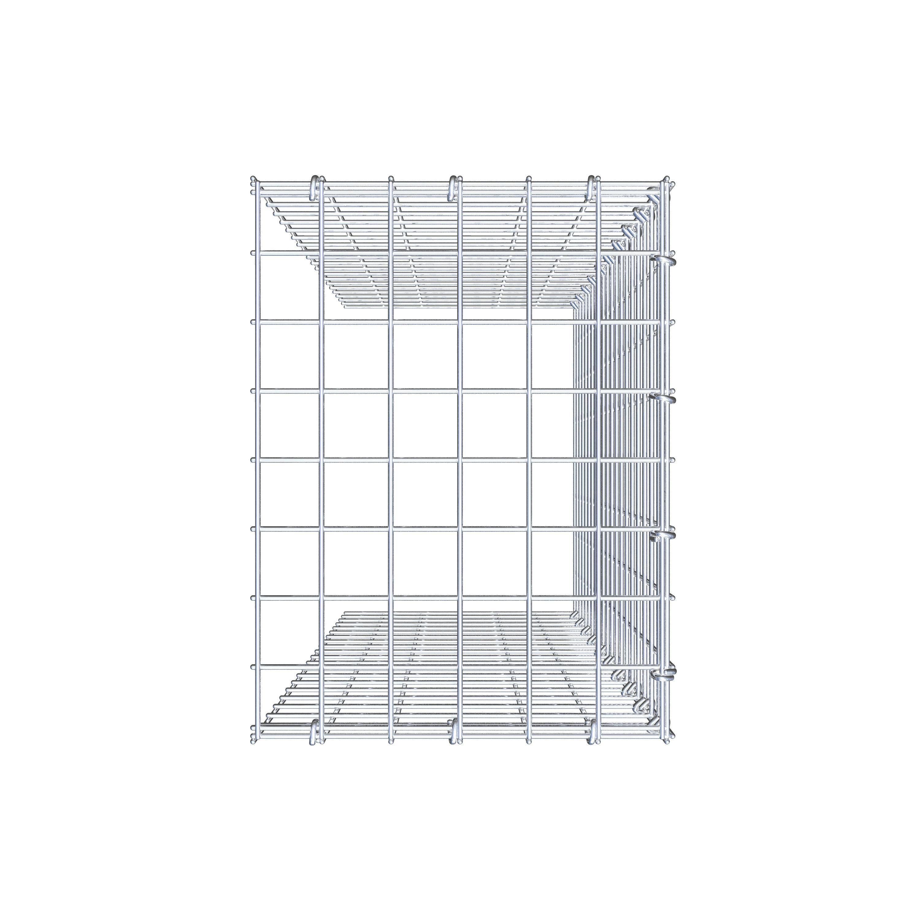 Anbaugabione Typ 4 100 cm x 30 cm x 40 cm (L x H x T), Maschenweite 5 cm x 5 cm, C-Ring