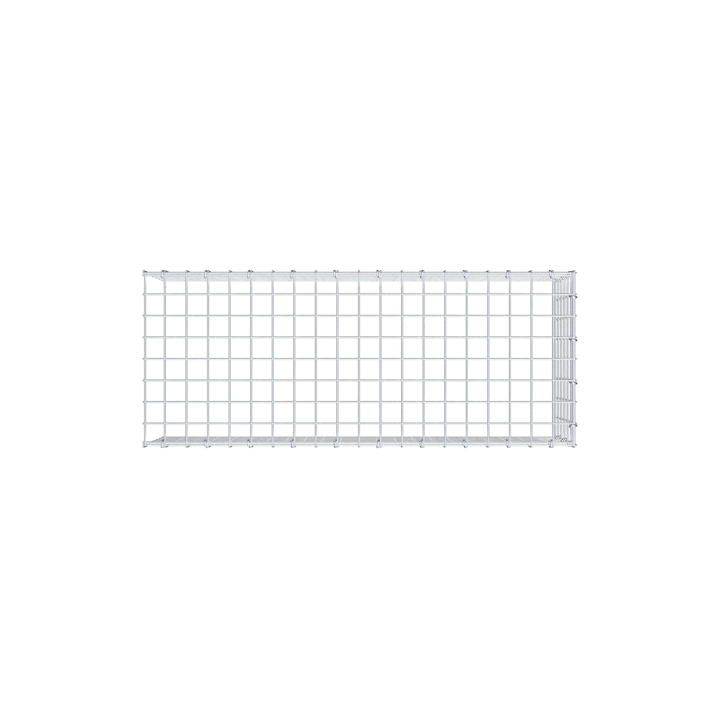 Mounted gabion type 4 100 cm x 30 cm x 40 cm (L x H x D), mesh size 5 cm x 5 cm, C-ring