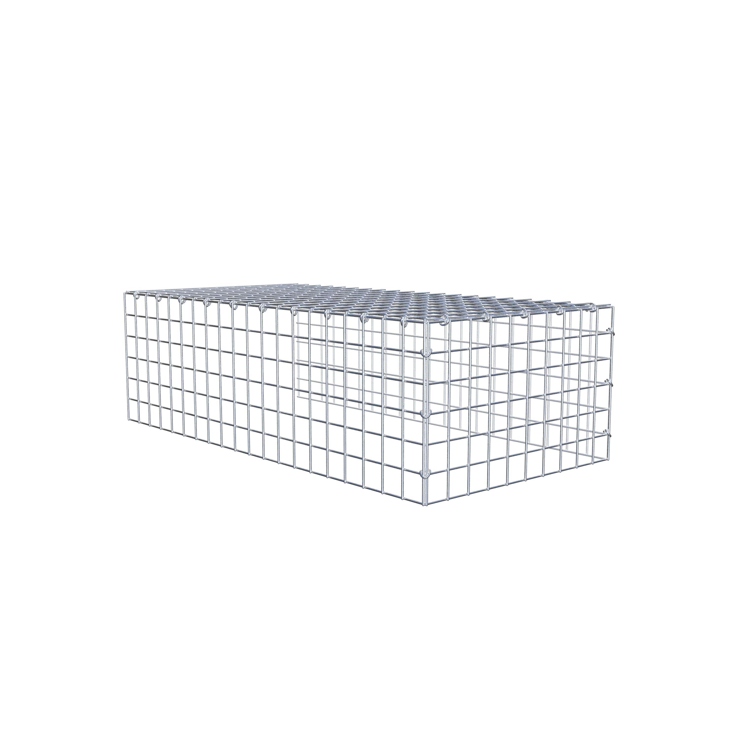 Mounted gabion type 4 100 cm x 30 cm x 50 cm (L x H x D), mesh size 5 cm x 5 cm, C-ring