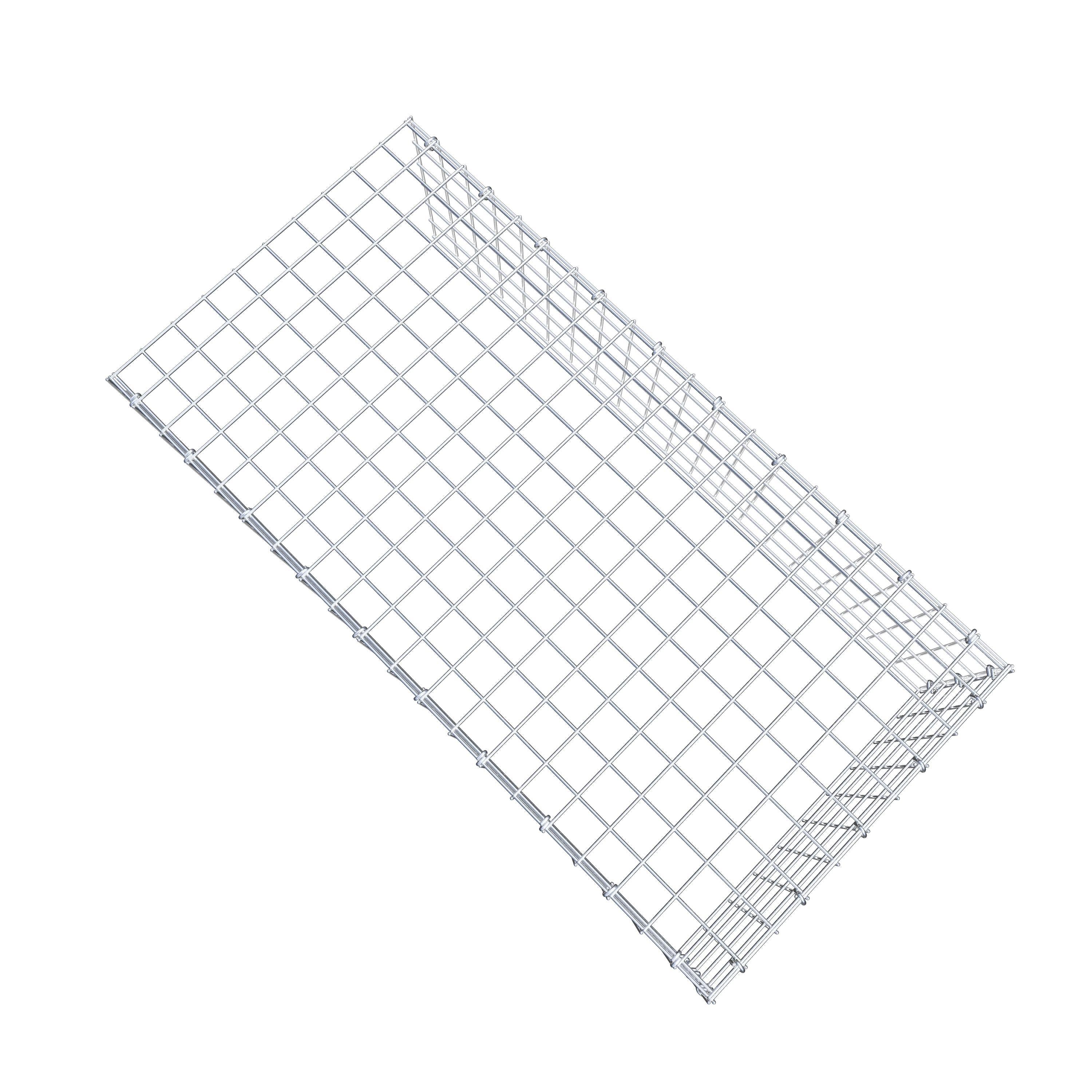 Mounted gabion type 4 100 cm x 30 cm x 50 cm (L x H x D), mesh size 5 cm x 5 cm, C-ring