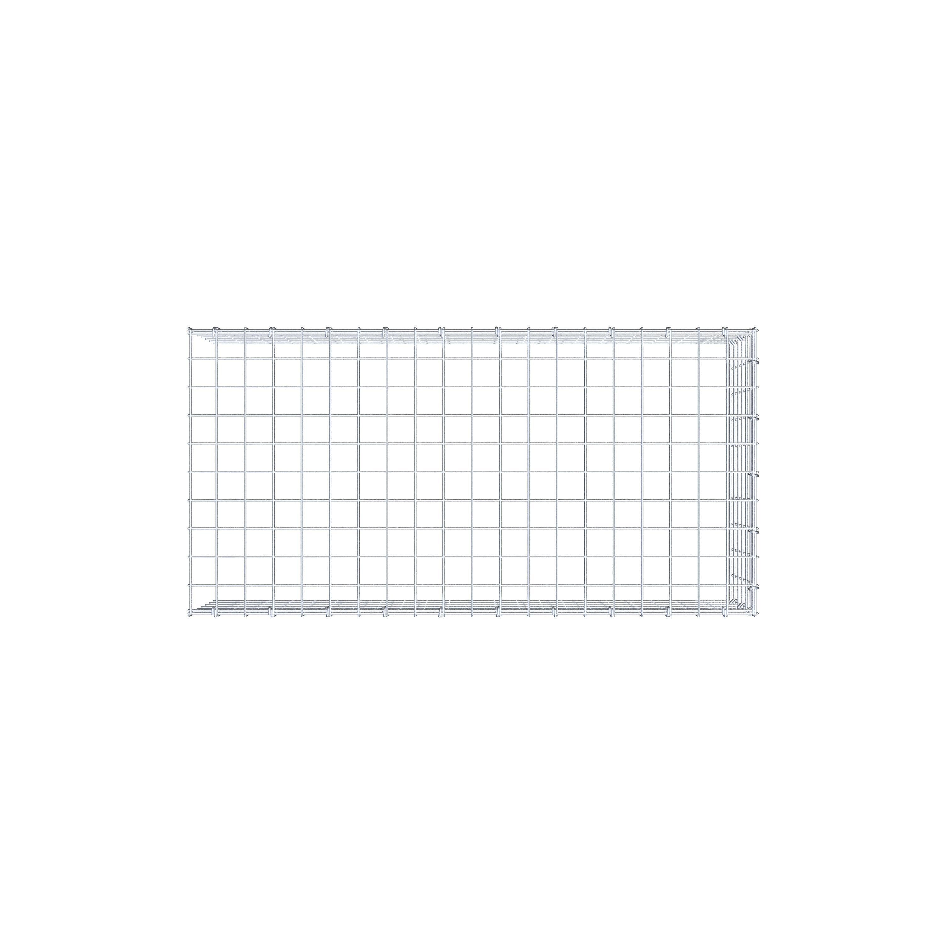 Mounted gabion type 4 100 cm x 30 cm x 50 cm (L x H x D), mesh size 5 cm x 5 cm, C-ring