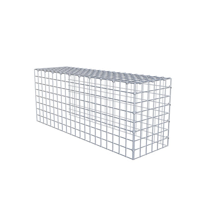 Mounted gabion type 4 100 cm x 40 cm x 30 cm (L x H x D), mesh size 5 cm x 5 cm, C-ring