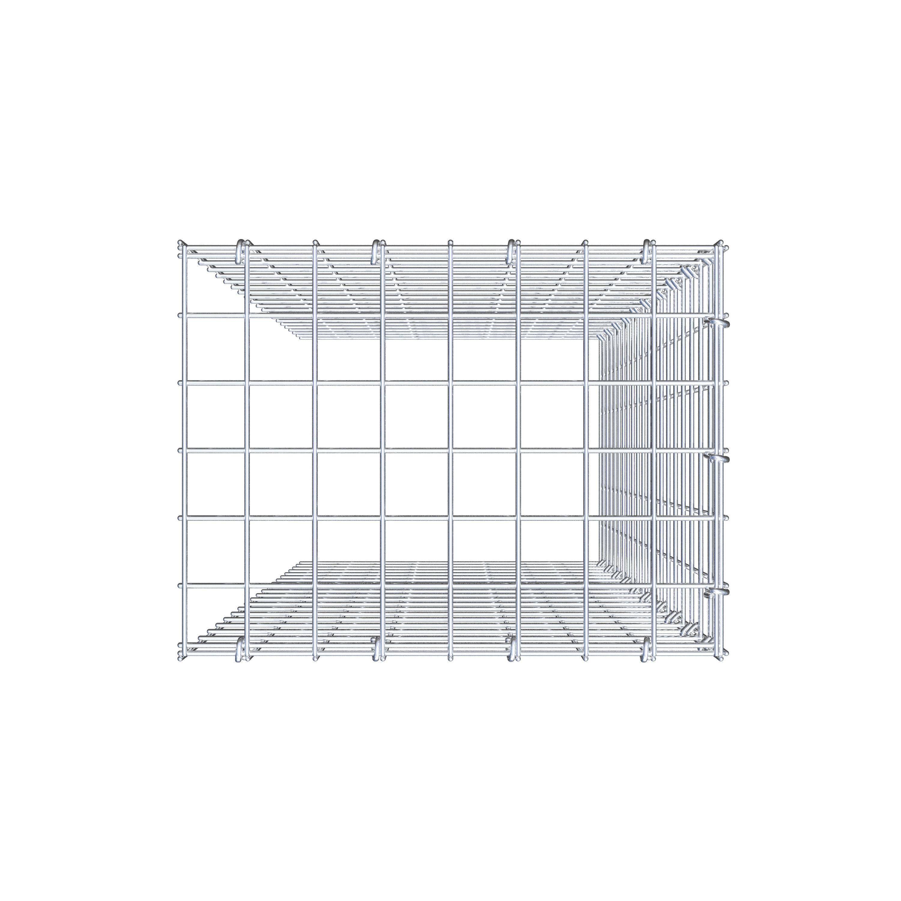 Monteret gabion type 4 100 cm x 40 cm x 30 cm (L x H x D), maskestørrelse 5 cm x 5 cm, C-ring