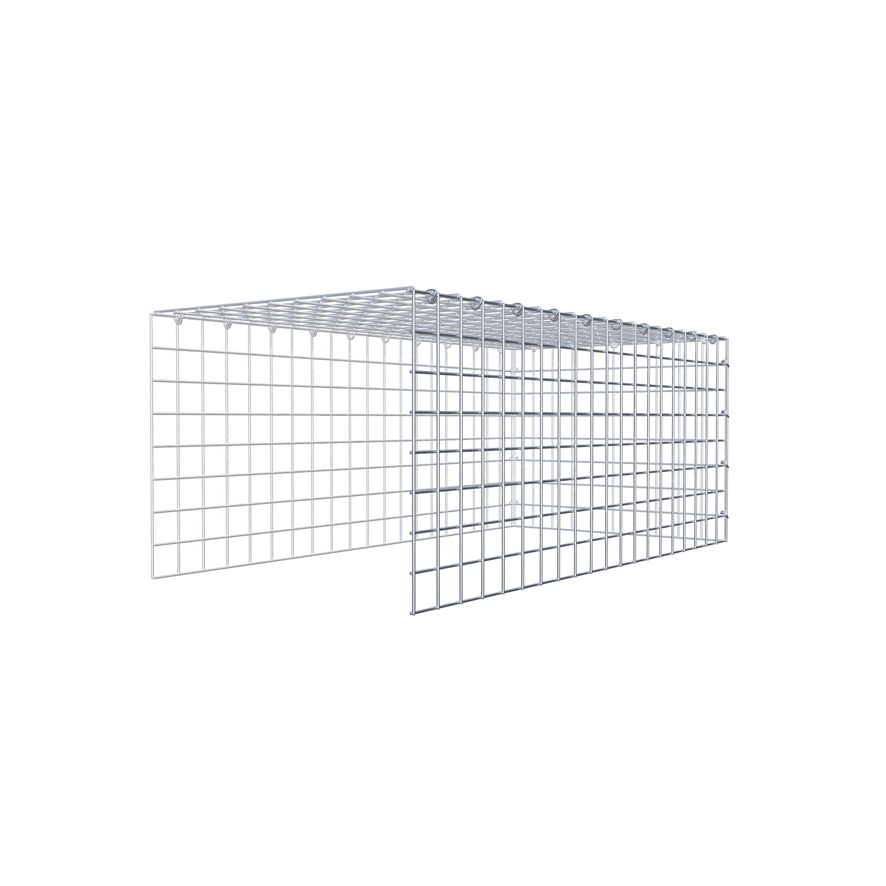 Monteret gabion type 4 100 cm x 40 cm x 50 cm (L x H x D), maskestørrelse 5 cm x 5 cm, C-ring