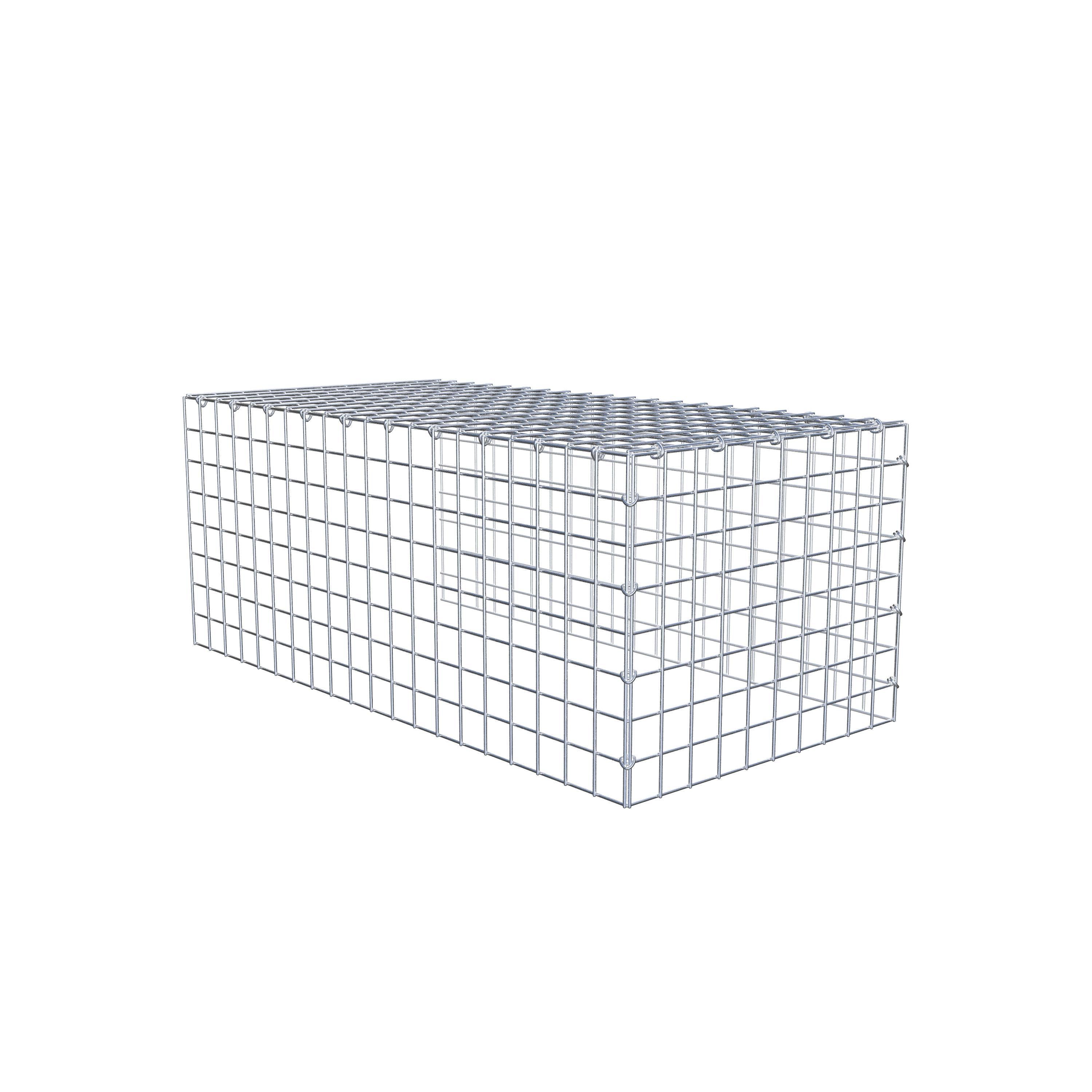 Monteret gabion type 4 100 cm x 40 cm x 50 cm (L x H x D), maskestørrelse 5 cm x 5 cm, C-ring