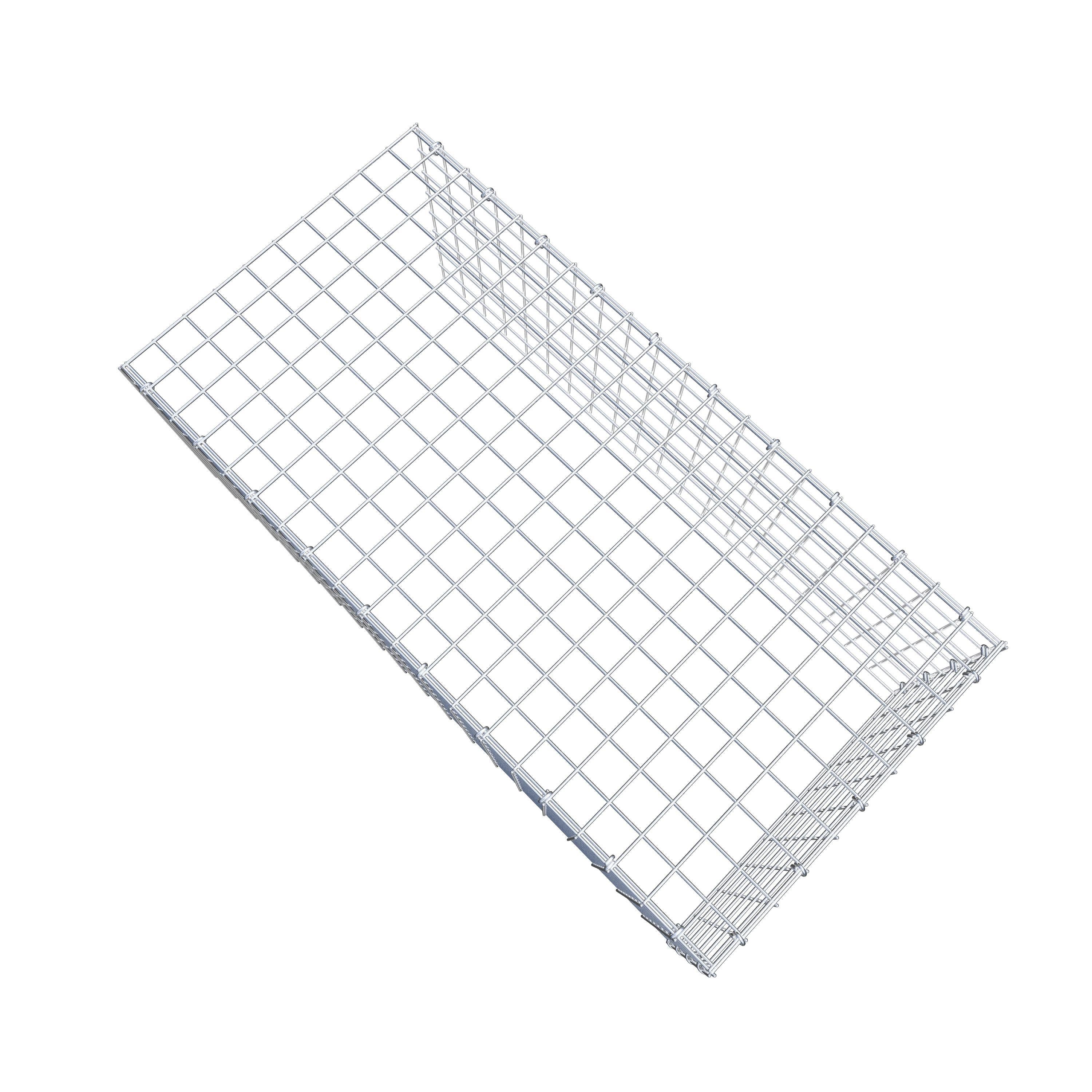 Monteret gabion type 4 100 cm x 40 cm x 50 cm (L x H x D), maskestørrelse 5 cm x 5 cm, C-ring