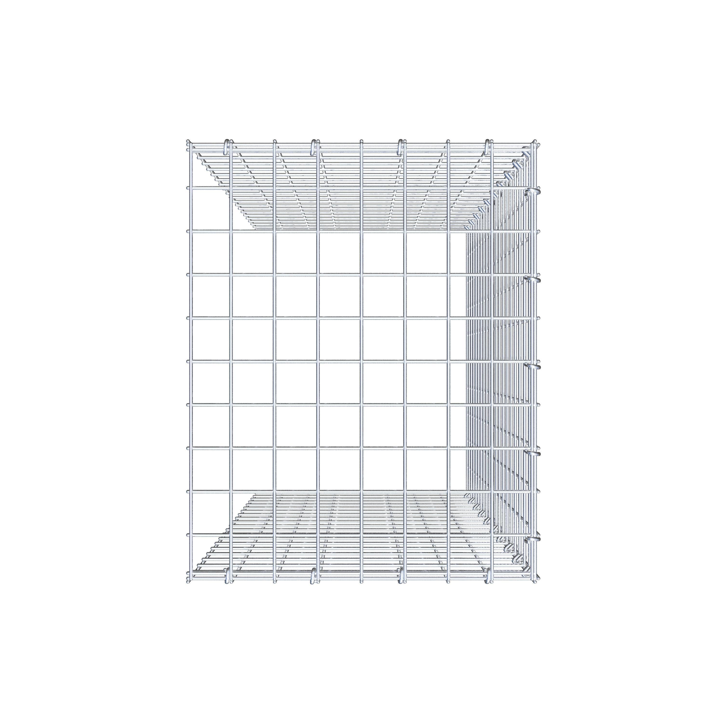 Monteret gabion type 4 100 cm x 40 cm x 50 cm (L x H x D), maskestørrelse 5 cm x 5 cm, C-ring