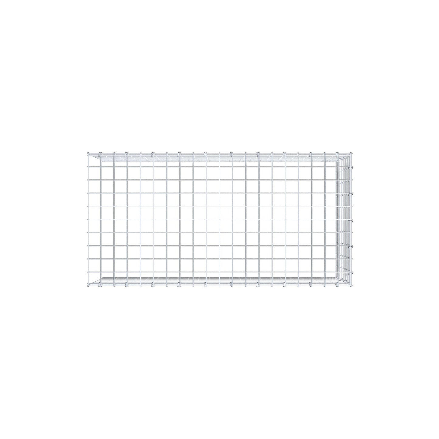 Add-on schanskorf type 4 100 cm x 40 cm x 50 cm (L x H x D), maaswijdte 5 cm x 5 cm, C-ring