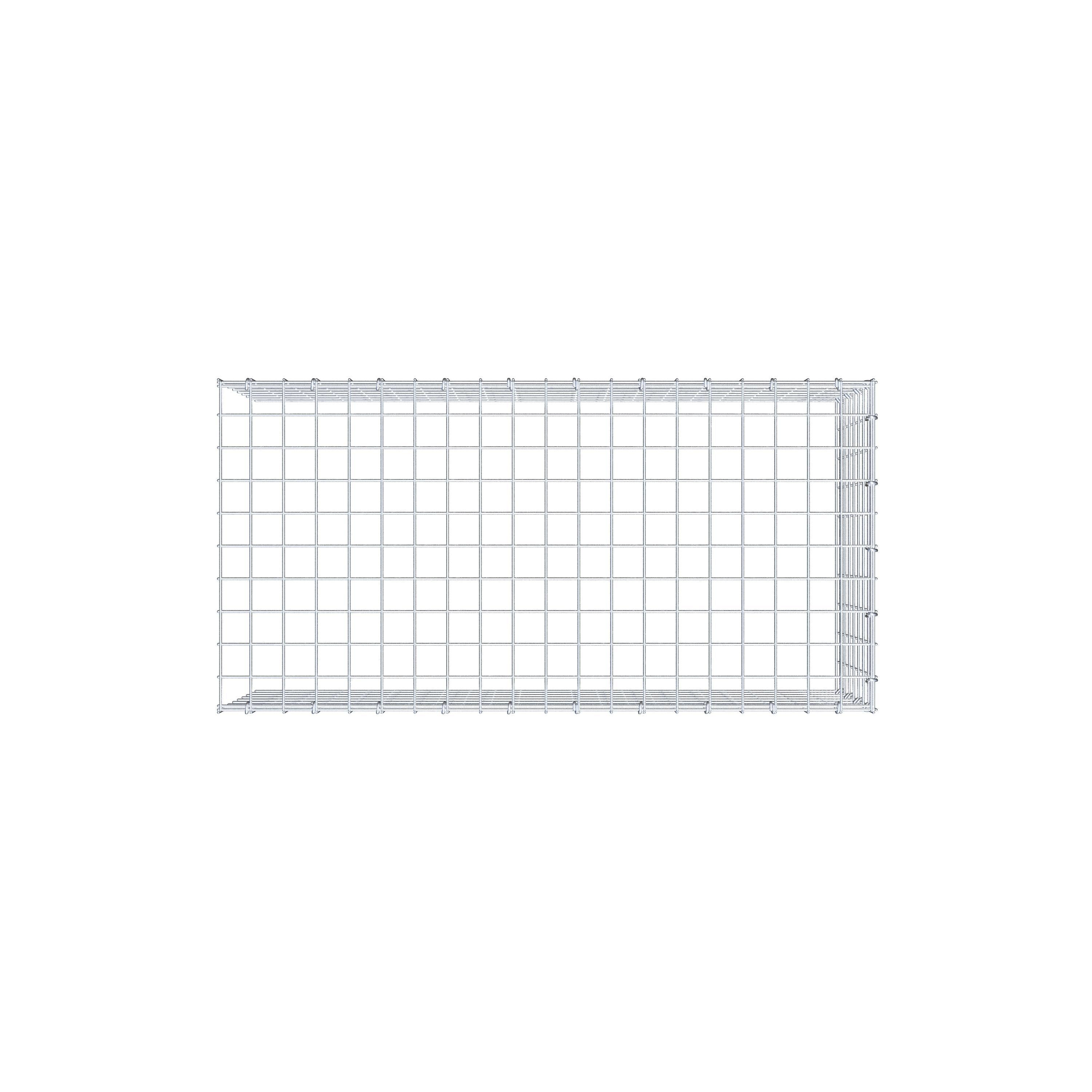 Monteret gabion type 4 100 cm x 40 cm x 50 cm (L x H x D), maskestørrelse 5 cm x 5 cm, C-ring