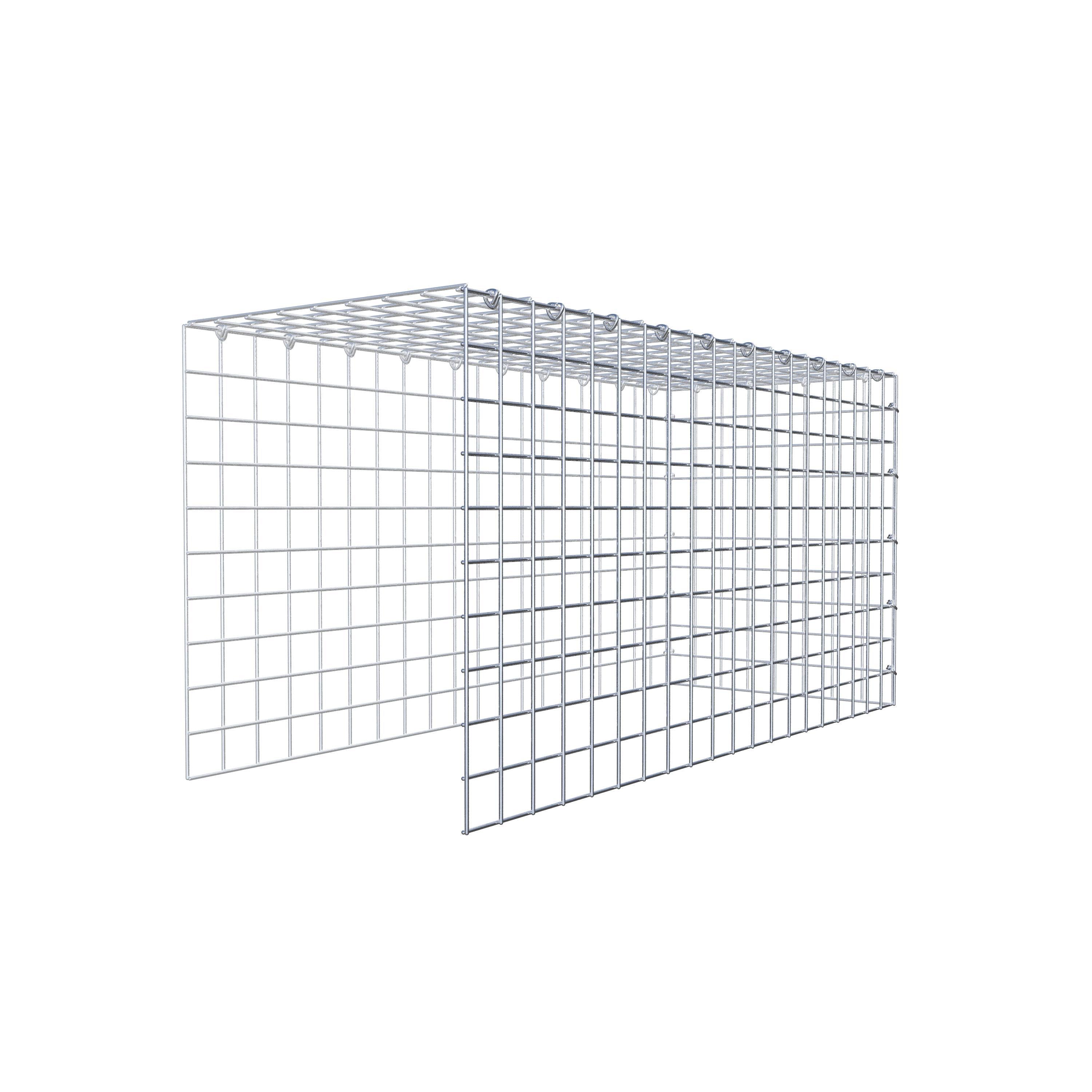 Mounted gabion type 4 100 cm x 50 cm x 40 cm (L x H x D), mesh size 5 cm x 5 cm, C-ring