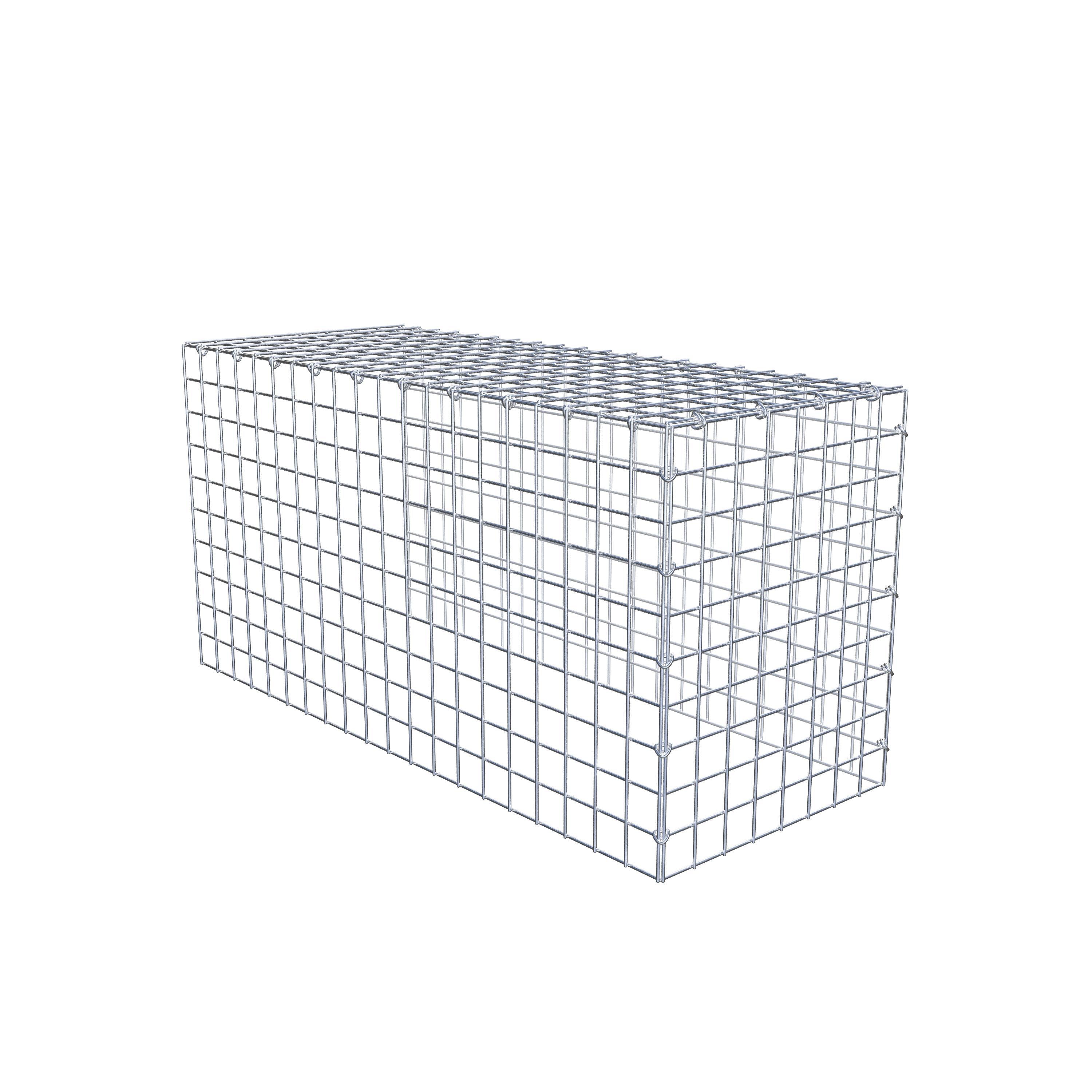 Mounted gabion type 4 100 cm x 50 cm x 40 cm (L x H x D), mesh size 5 cm x 5 cm, C-ring