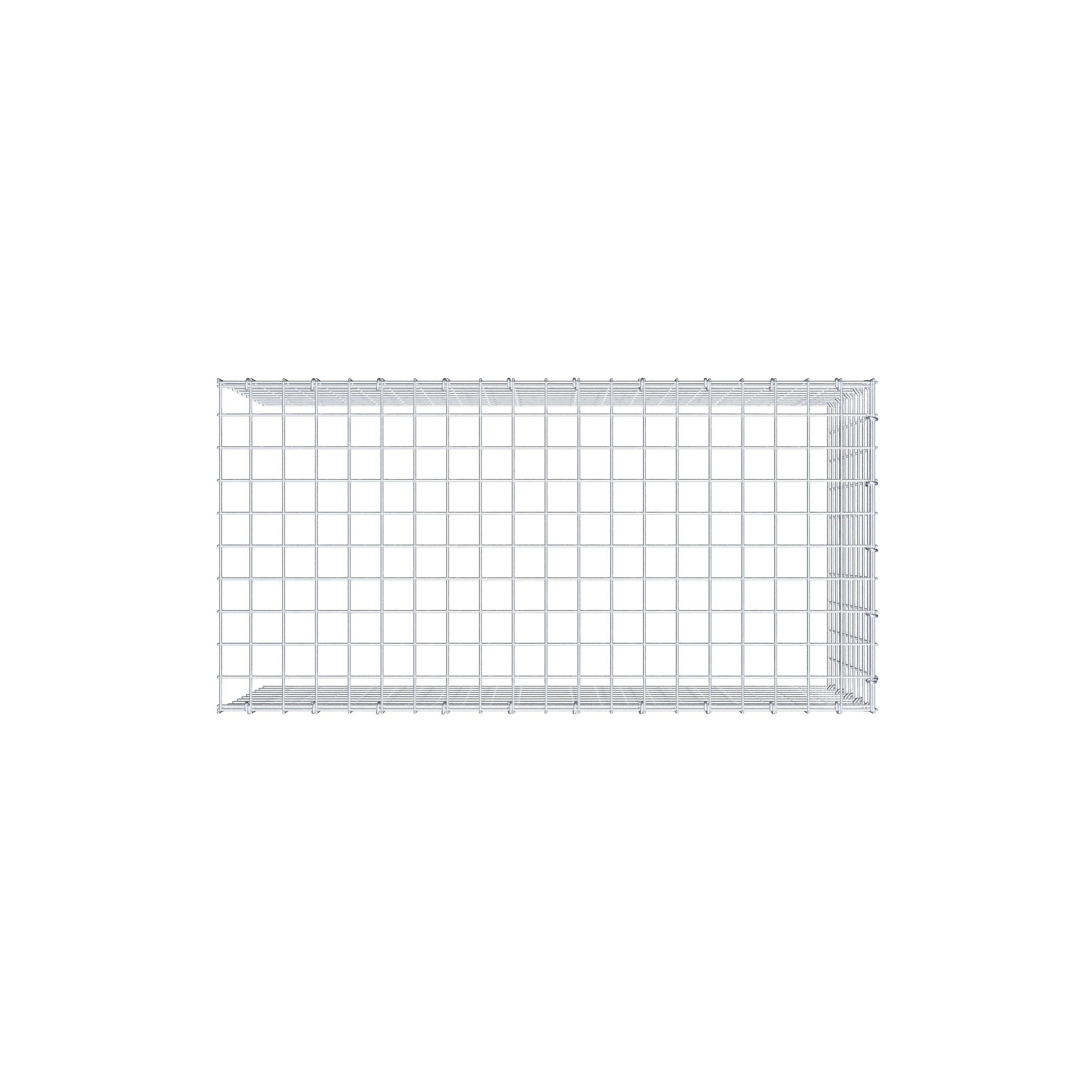 Mounted gabion type 4 100 cm x 50 cm x 50 cm (L x H x D), mesh size 5 cm x 5 cm, C-ring