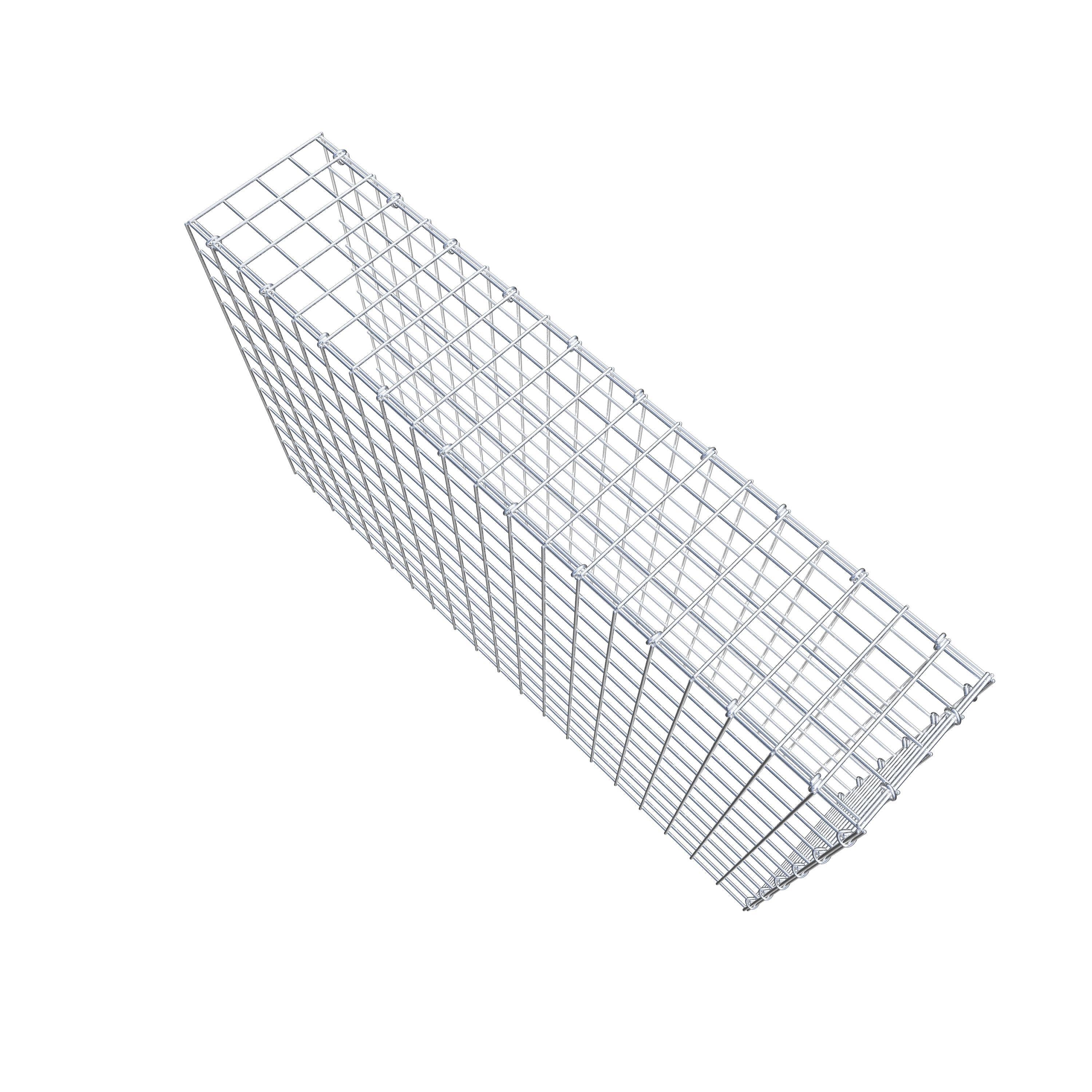 Monteret gabion type 4 100 cm x 60 cm x 20 cm (L x H x D), maskestørrelse 5 cm x 5 cm, C-ring