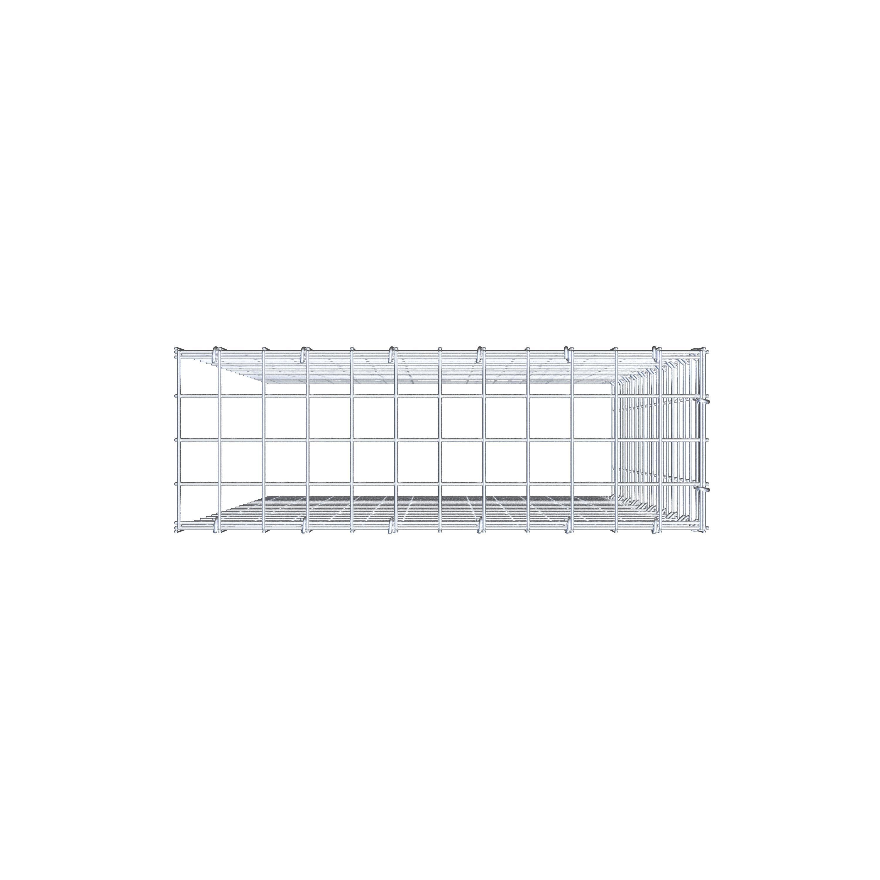 Monteret gabion type 4 100 cm x 60 cm x 20 cm (L x H x D), maskestørrelse 5 cm x 5 cm, C-ring