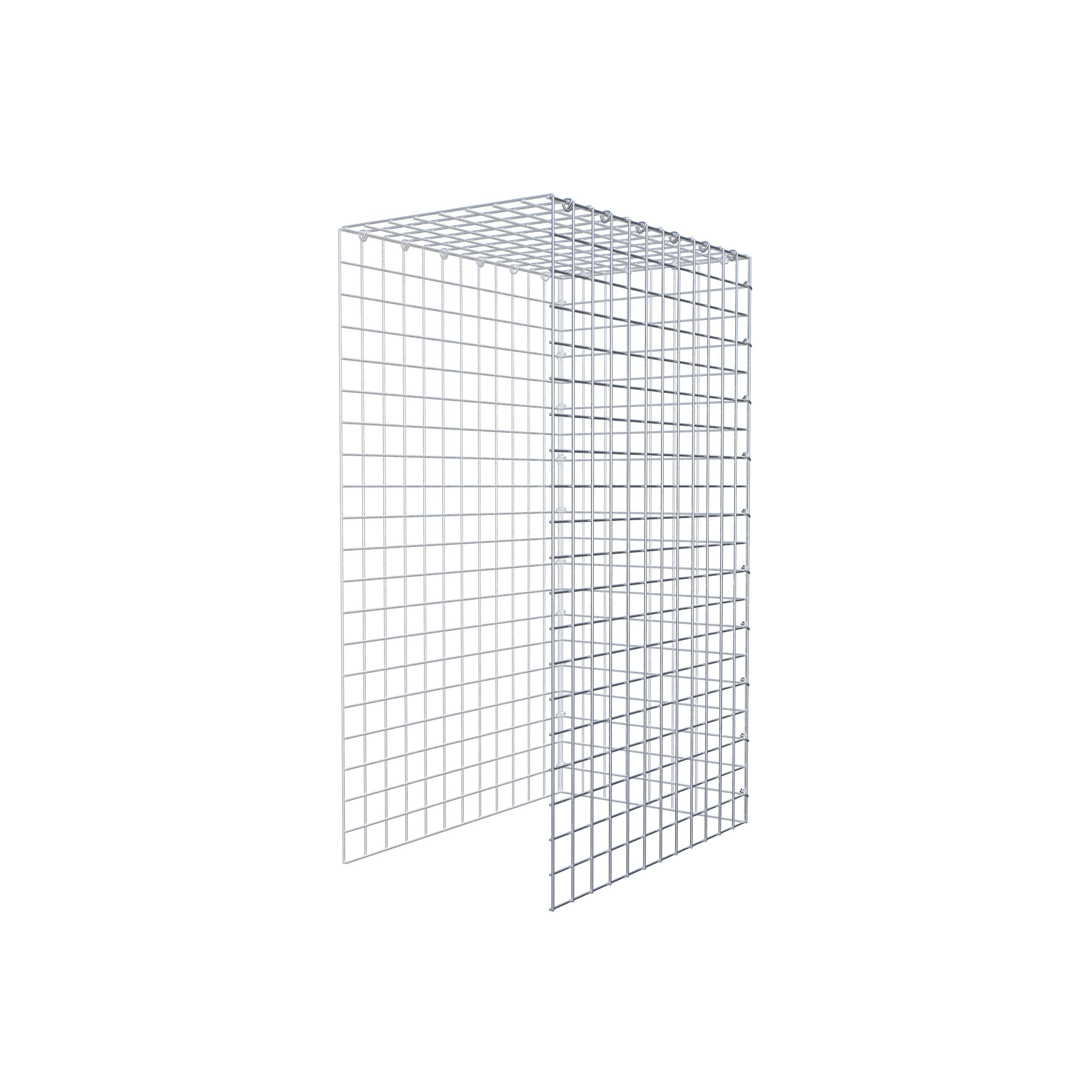 Mounted gabion type 4 100 cm x 60 cm x 40 cm (L x H x D), mesh size 5 cm x 5 cm, C-ring