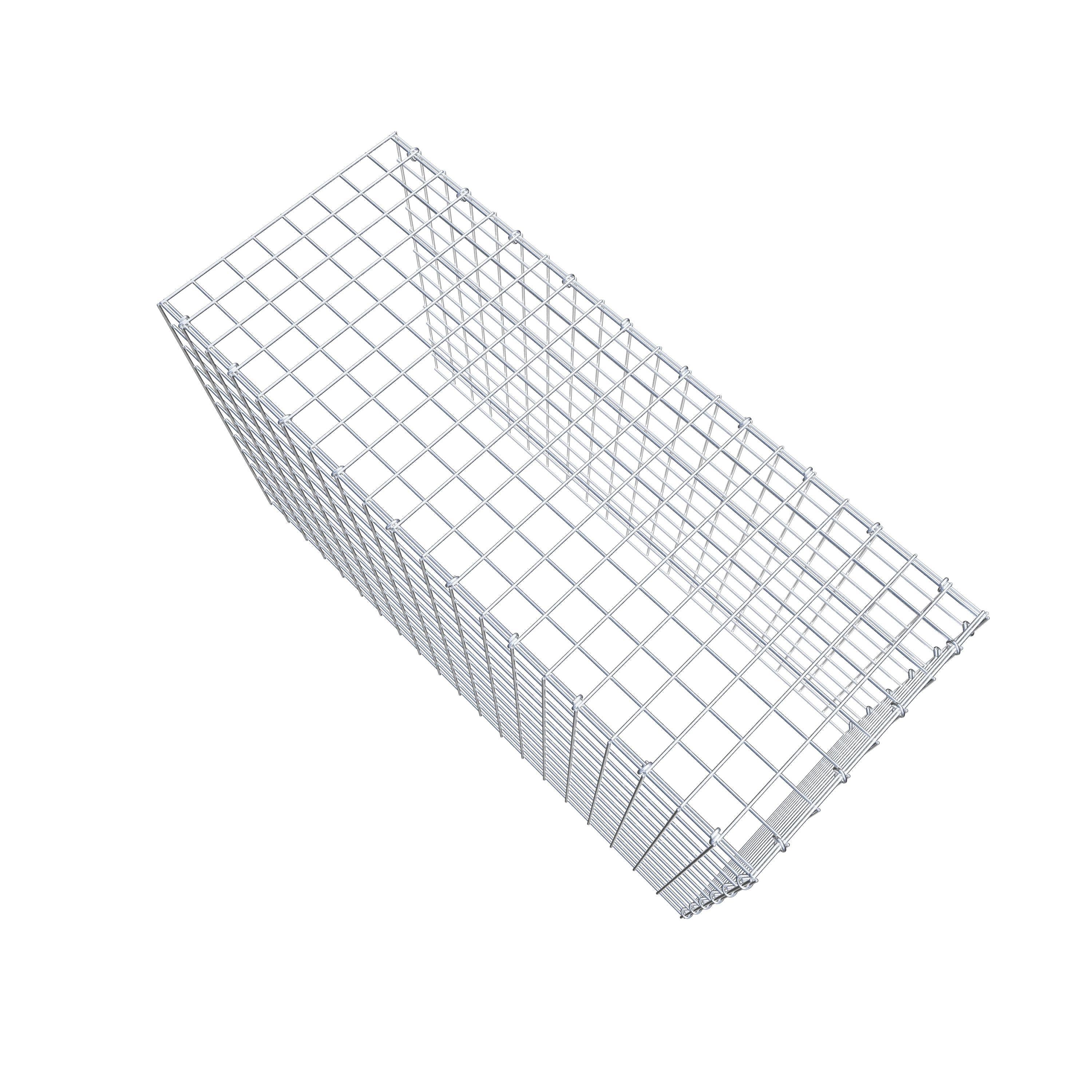 Monteret gabion type 4 100 cm x 60 cm x 40 cm (L x H x D), maskestørrelse 5 cm x 5 cm, C-ring