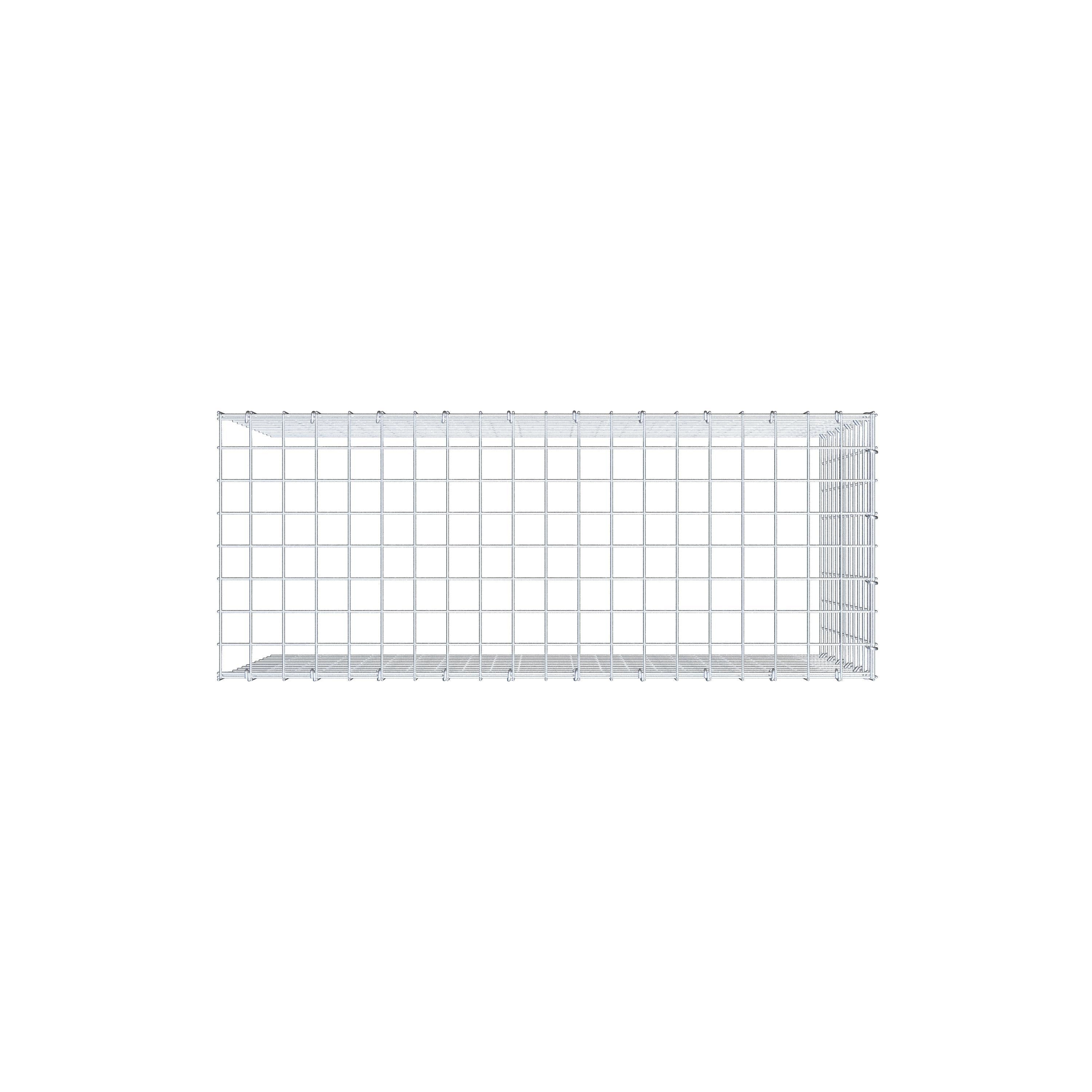 Mounted gabion type 4 100 cm x 60 cm x 40 cm (L x H x D), mesh size 5 cm x 5 cm, C-ring