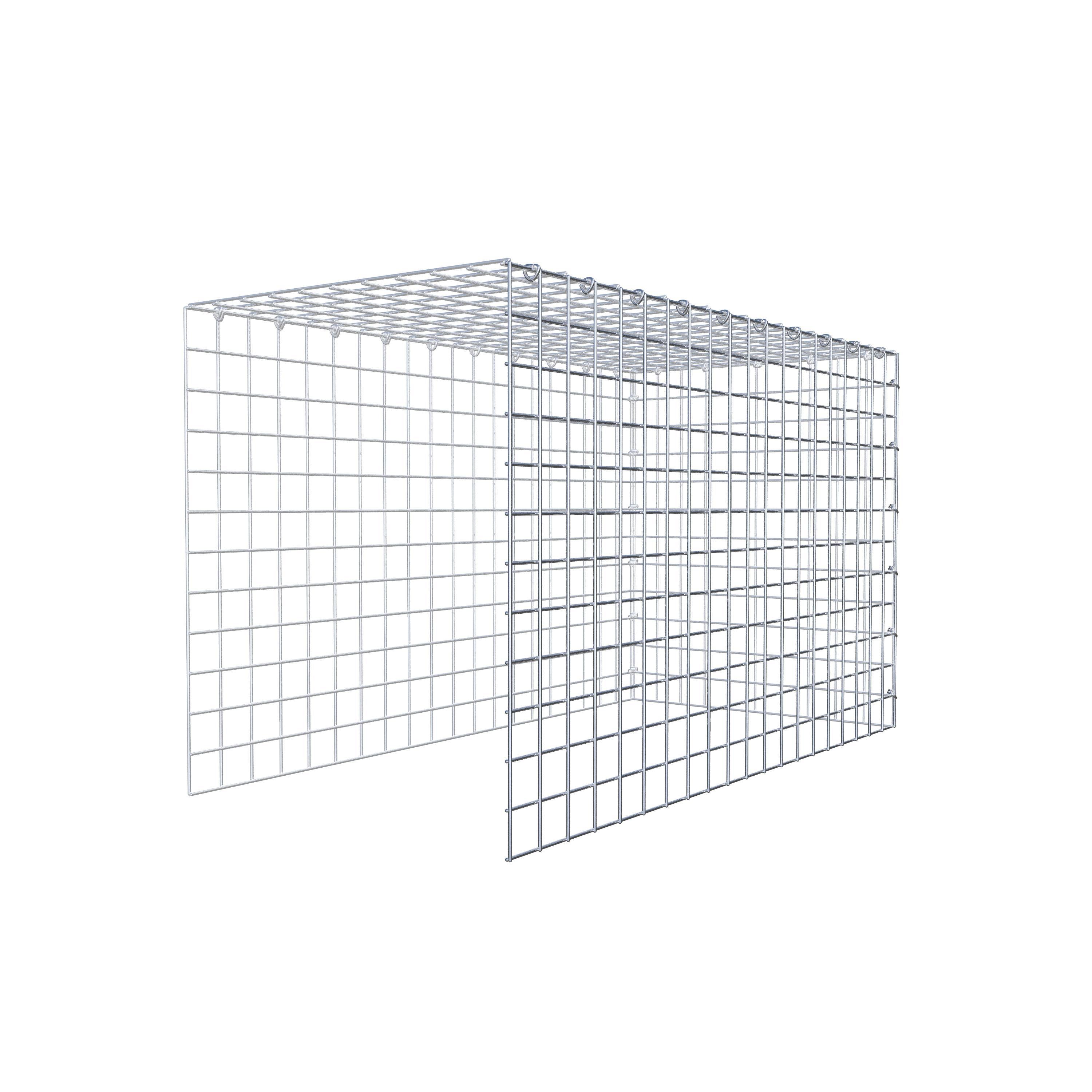 Mounted gabion type 4 100 cm x 60 cm x 50 cm (L x H x D), mesh size 5 cm x 5 cm, C-ring