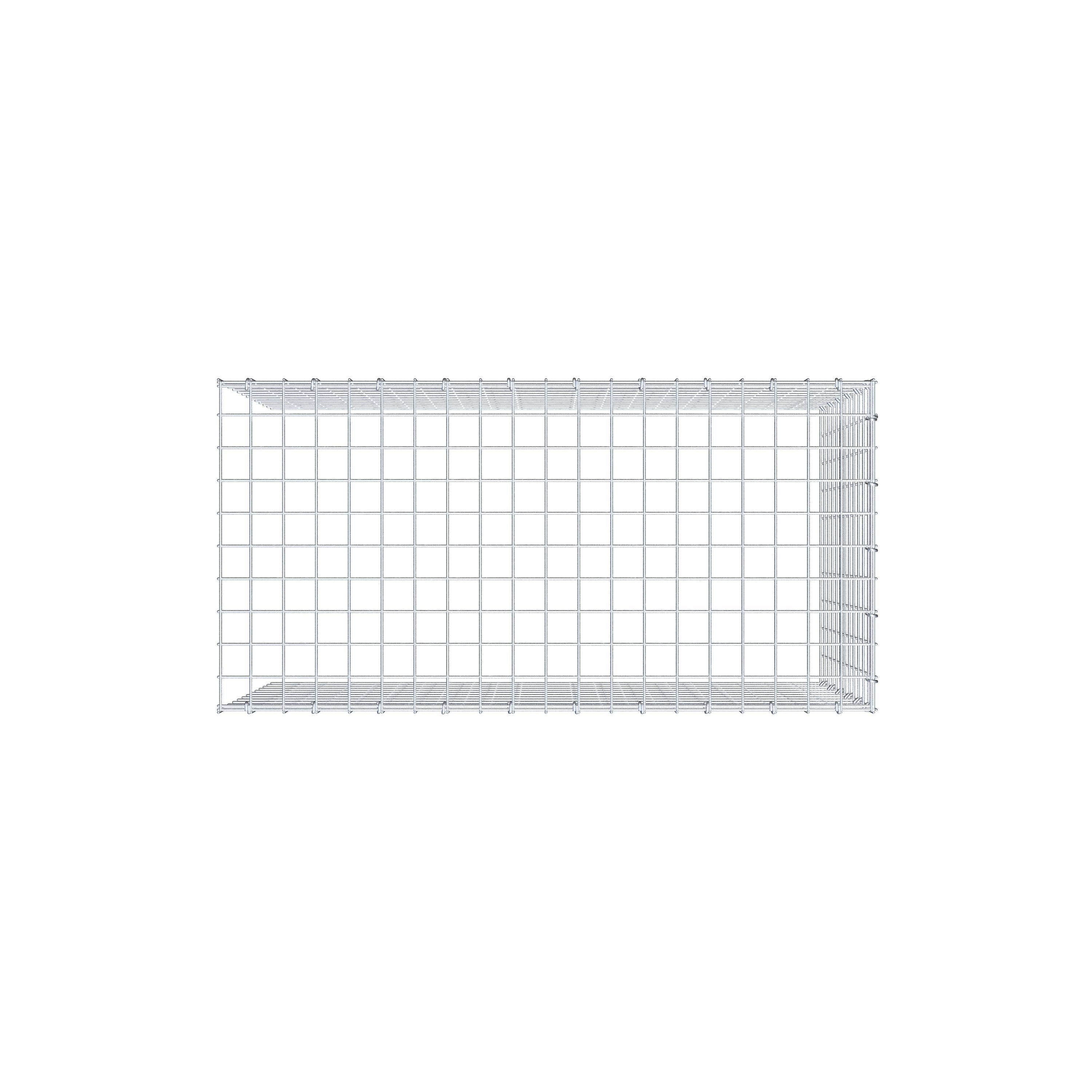 Mounted gabion type 4 100 cm x 60 cm x 50 cm (L x H x D), mesh size 5 cm x 5 cm, C-ring