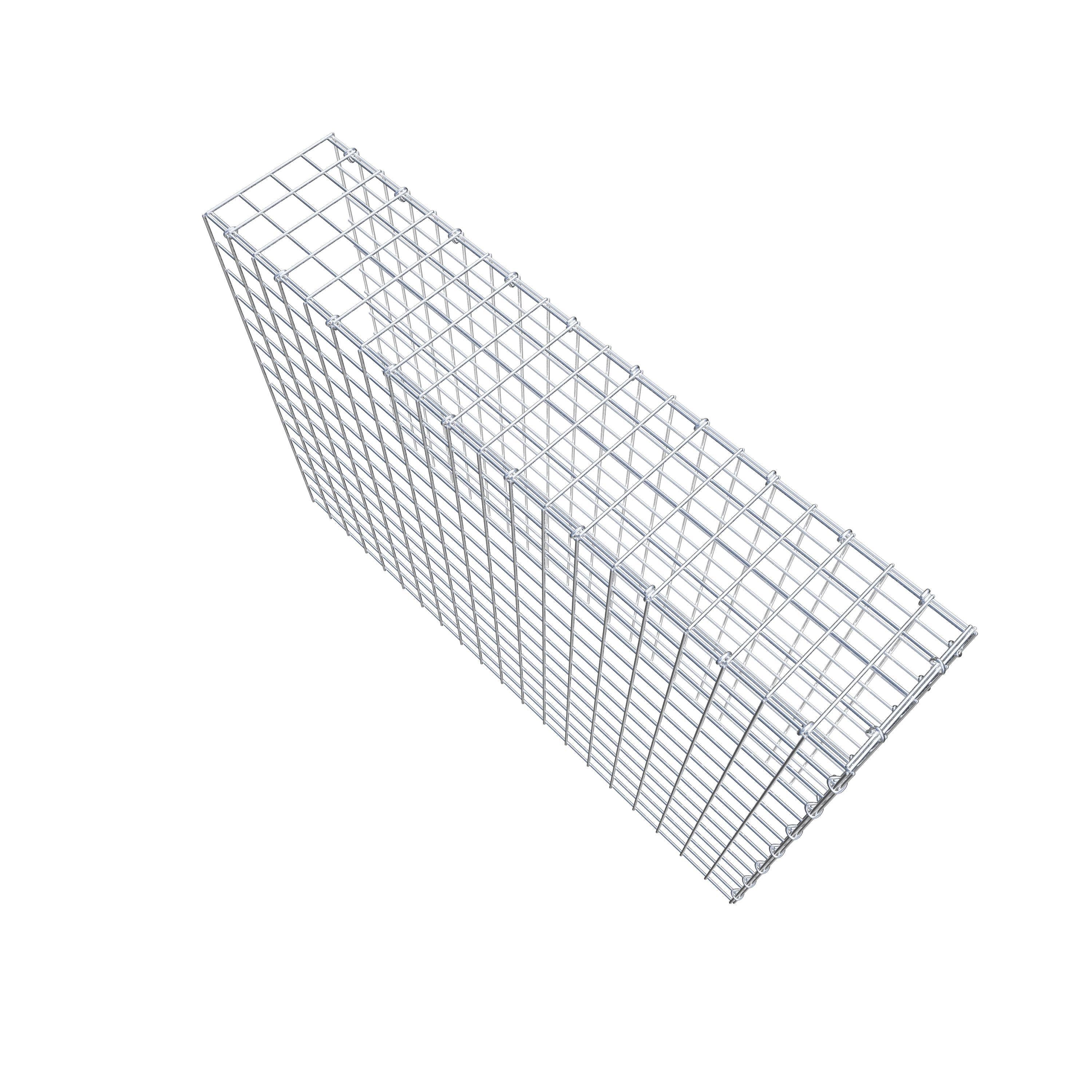 Mounted gabion type 4 100 cm x 70 cm x 20 cm (L x H x D), mesh size 5 cm x 5 cm, C-ring