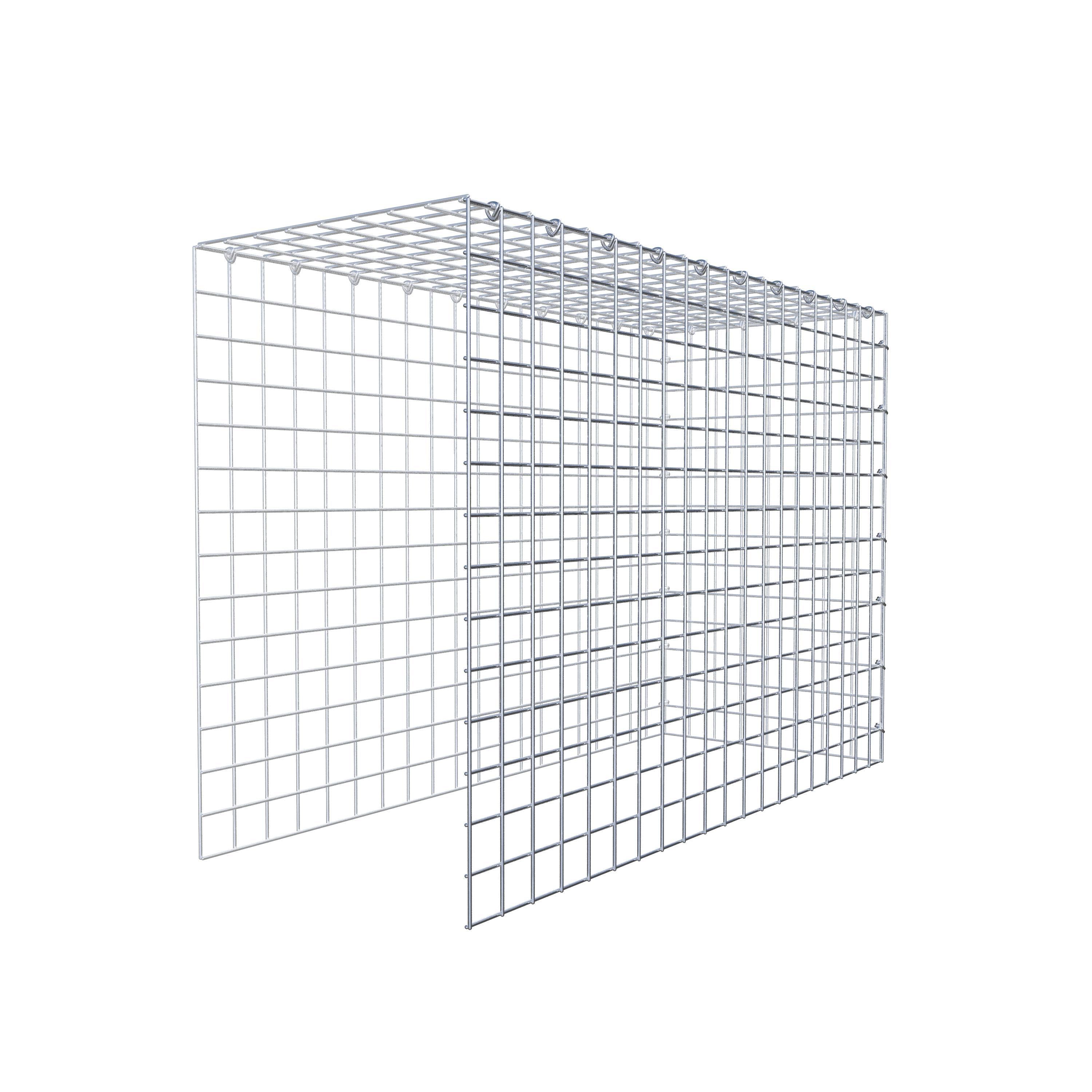 Mounted gabion type 4 100 cm x 70 cm x 40 cm (L x H x D), mesh size 5 cm x 5 cm, C-ring