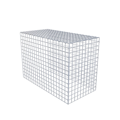 Mounted gabion type 4 100 cm x 70 cm x 50 cm (L x H x D), mesh size 5 cm x 5 cm, C-ring