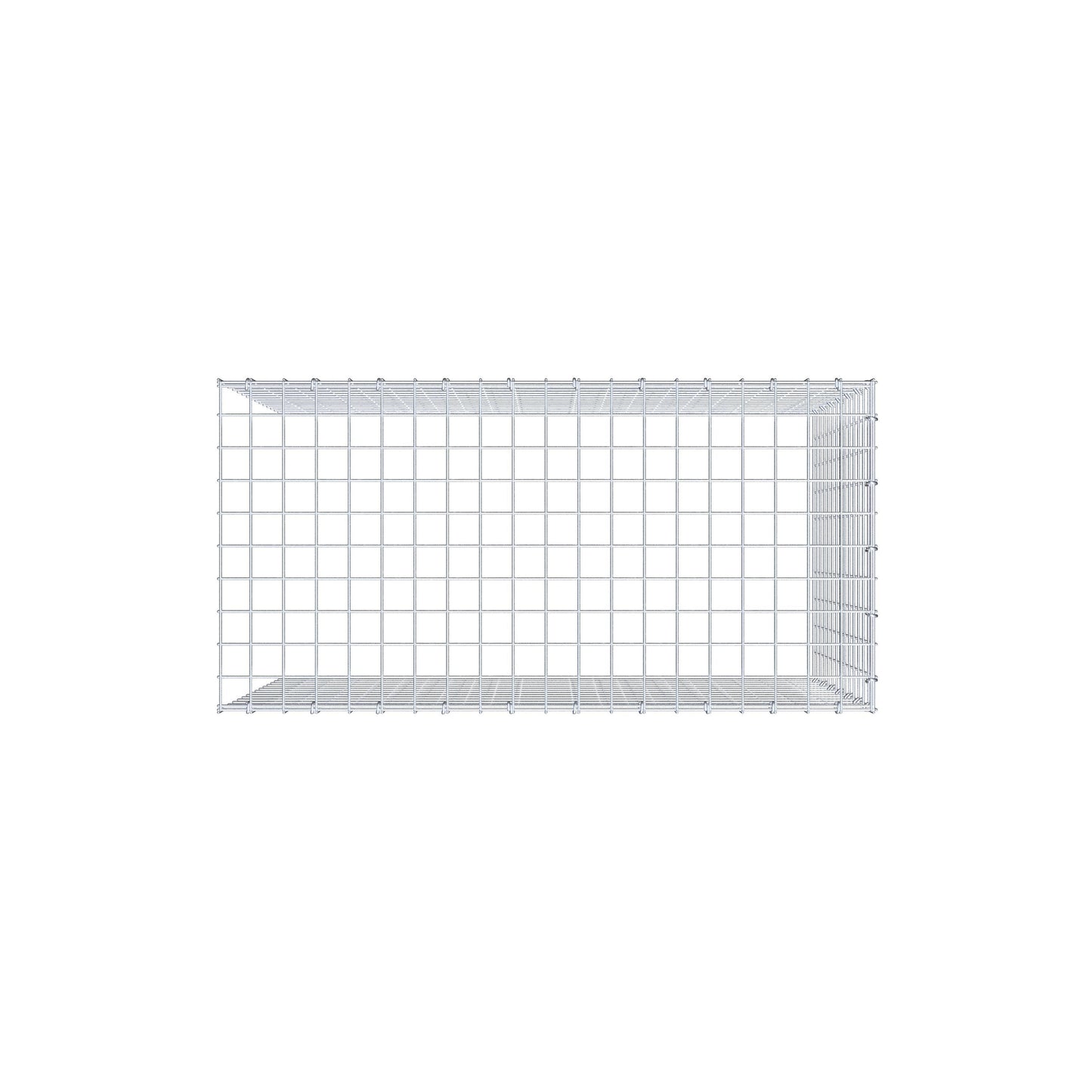 Mounted gabion type 4 100 cm x 70 cm x 50 cm (L x H x D), mesh size 5 cm x 5 cm, C-ring