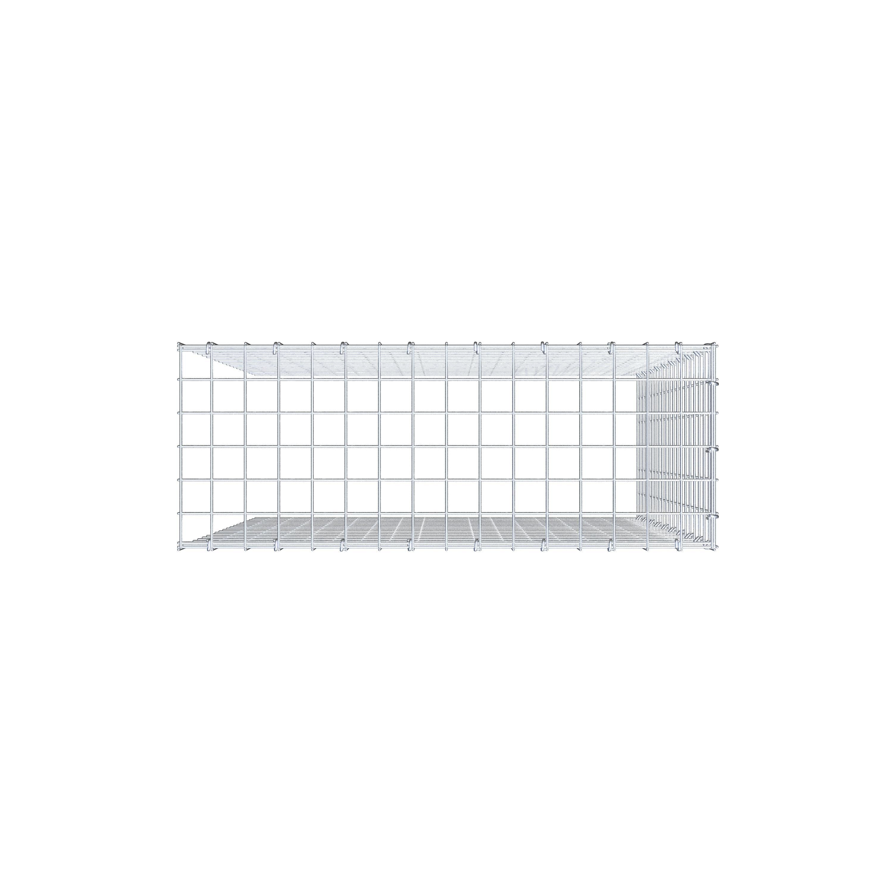 Mounted gabion type 4 100 cm x 80 cm x 30 cm (L x H x D), mesh size 5 cm x 5 cm, C-ring