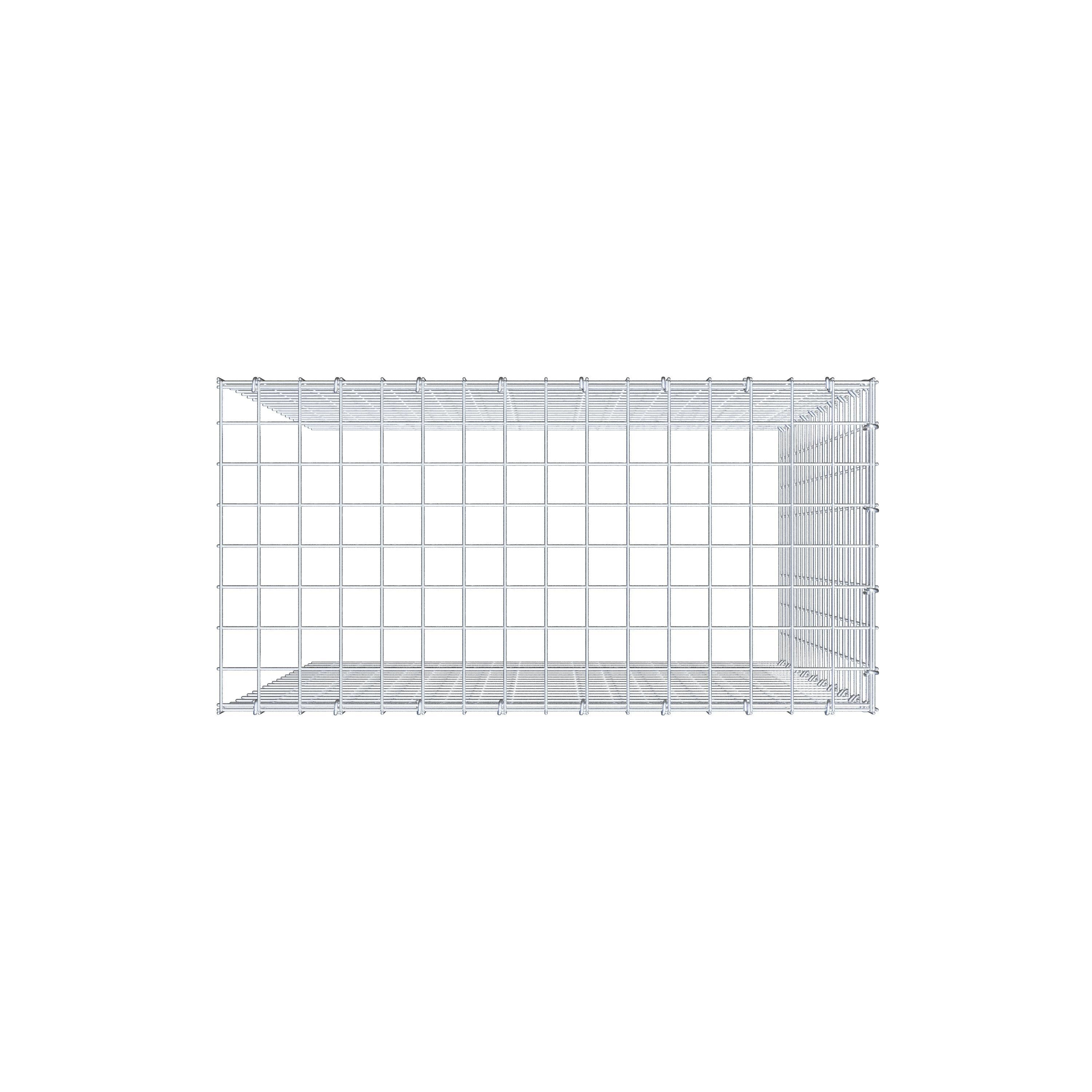 Mounted gabion type 4 100 cm x 80 cm x 40 cm (L x H x D), mesh size 5 cm x 5 cm, C-ring