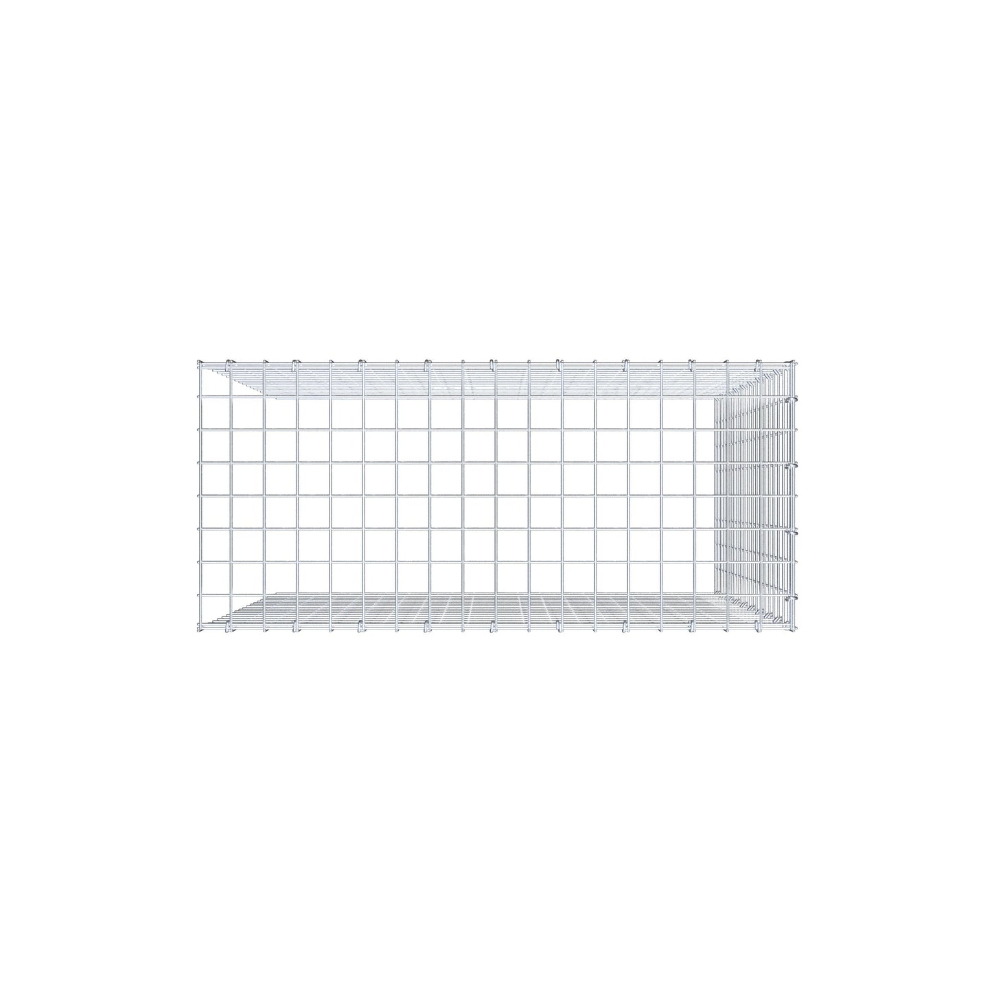 Add-on schanskorf type 4 100 cm x 90 cm x 40 cm (L x H x D), maaswijdte 5 cm x 5 cm, C-ring