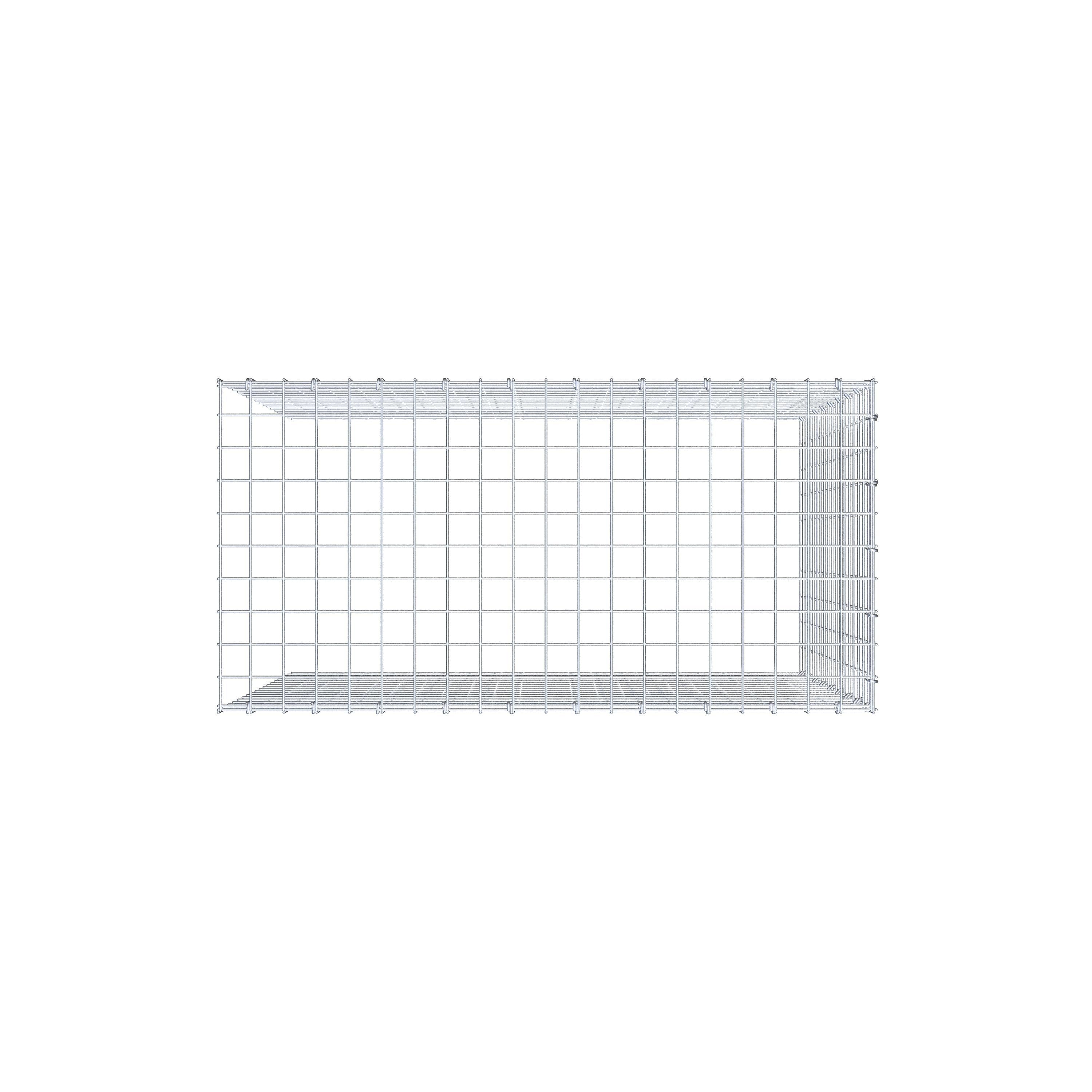 Anbaugabione Typ 4 100 cm x 90 cm x 50 cm (L x H x T), Maschenweite 5 cm x 5 cm, C-Ring