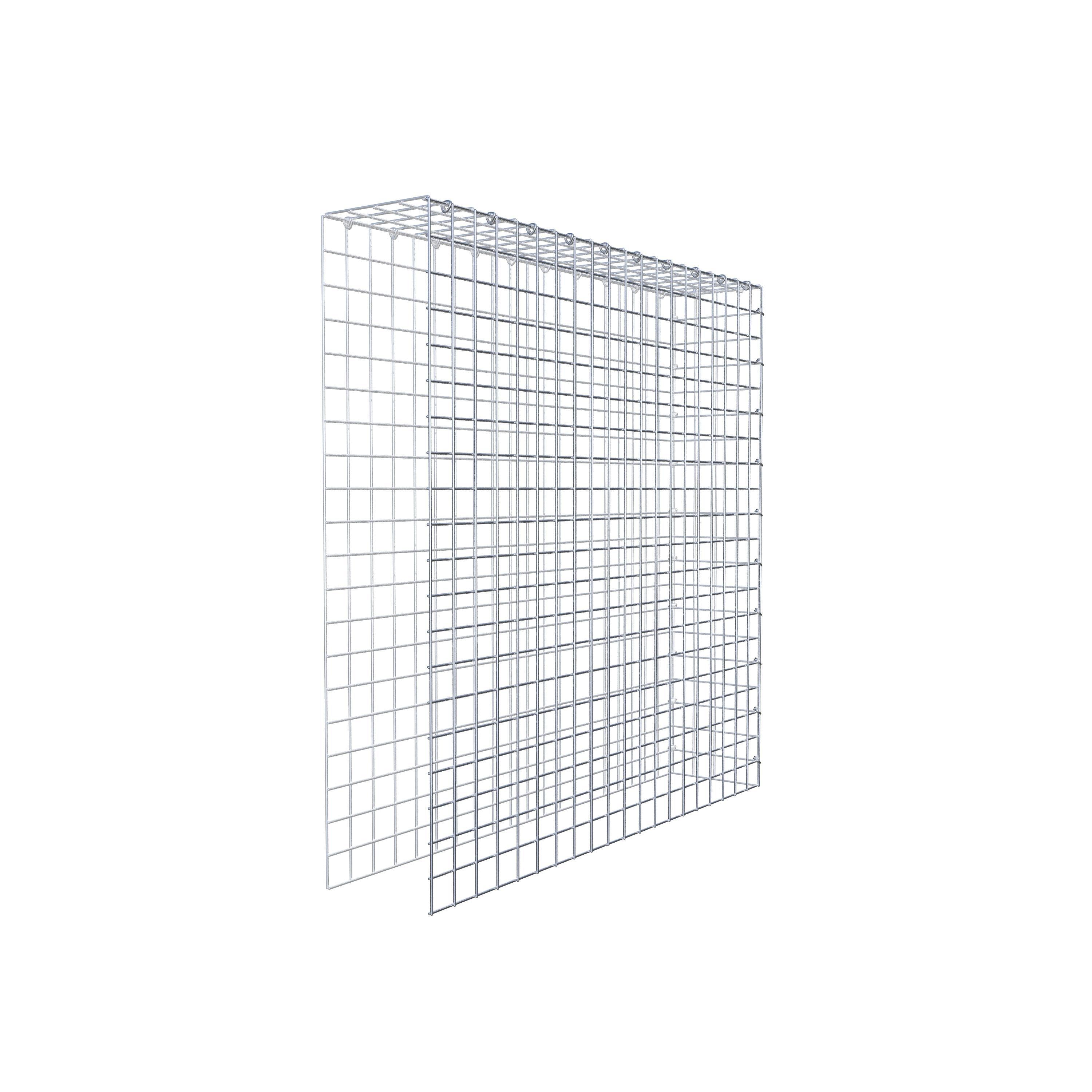 Mounted gabion type 4 100 cm x 100 cm x 20 cm (L x H x D), mesh size 5 cm x 5 cm, C-ring