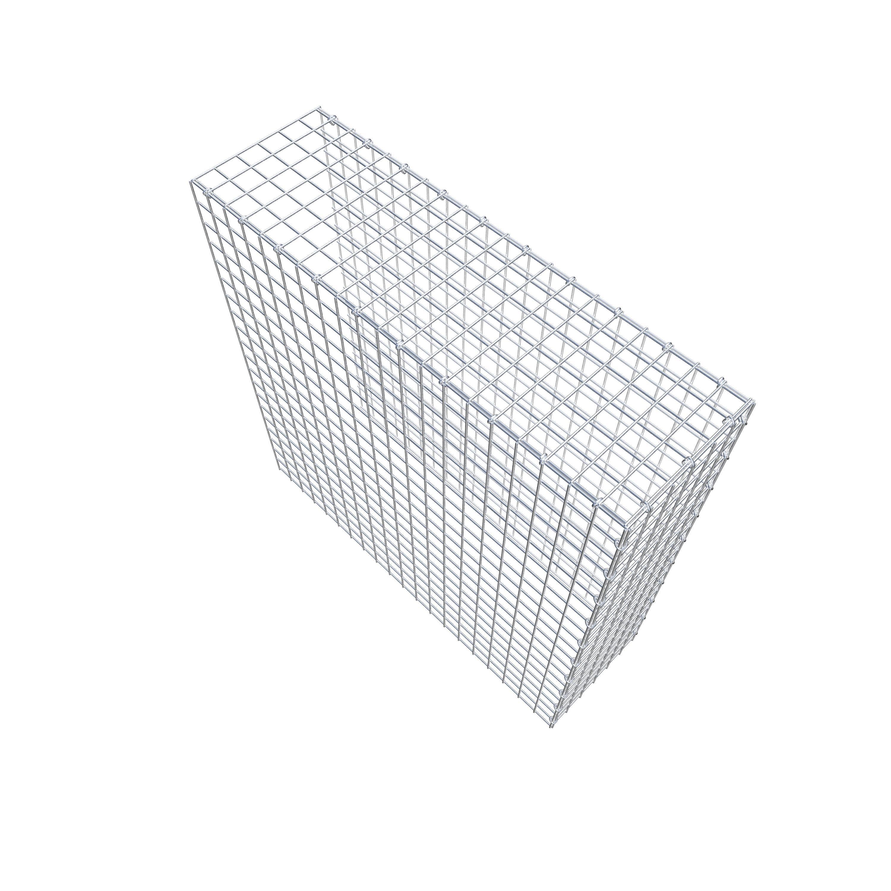 Monteret gabion type 4 100 cm x 100 cm x 30 cm (L x H x D), maskestørrelse 5 cm x 5 cm, C-ring