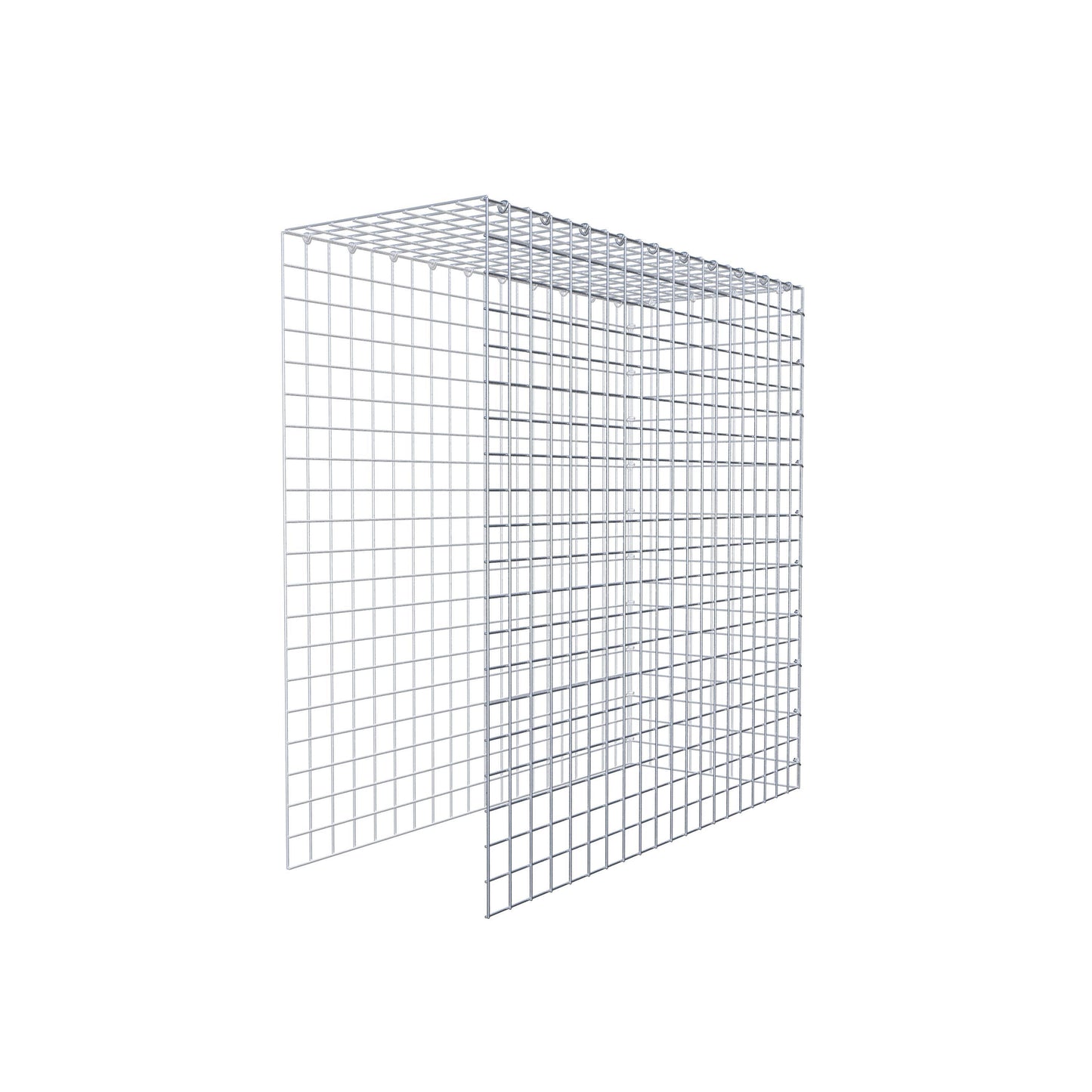 Monteret gabion type 4 100 cm x 100 cm x 40 cm (L x H x D), maskestørrelse 5 cm x 5 cm, C-ring