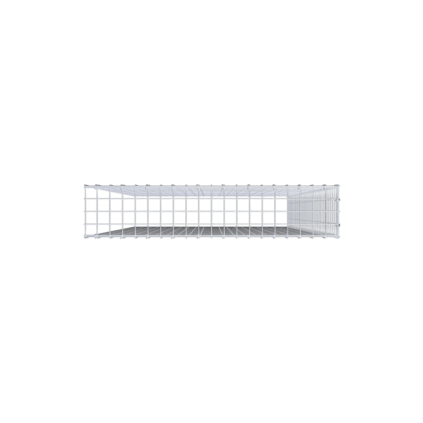 Monteret gabion type 4 200 cm x 100 cm x 20 cm (L x H x D), maskestørrelse 5 cm x 5 cm, C-ring