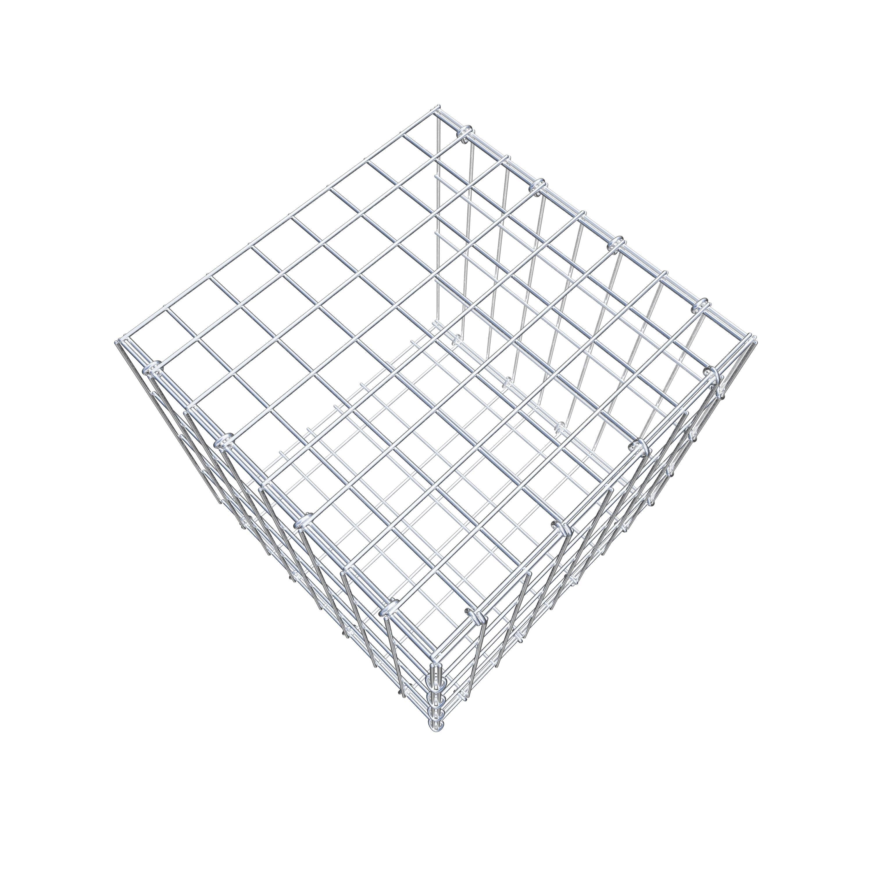 Mounted gabion type 2 40 cm x 40 cm x 40 cm, mesh size 5 cm x 10 cm, C-ring