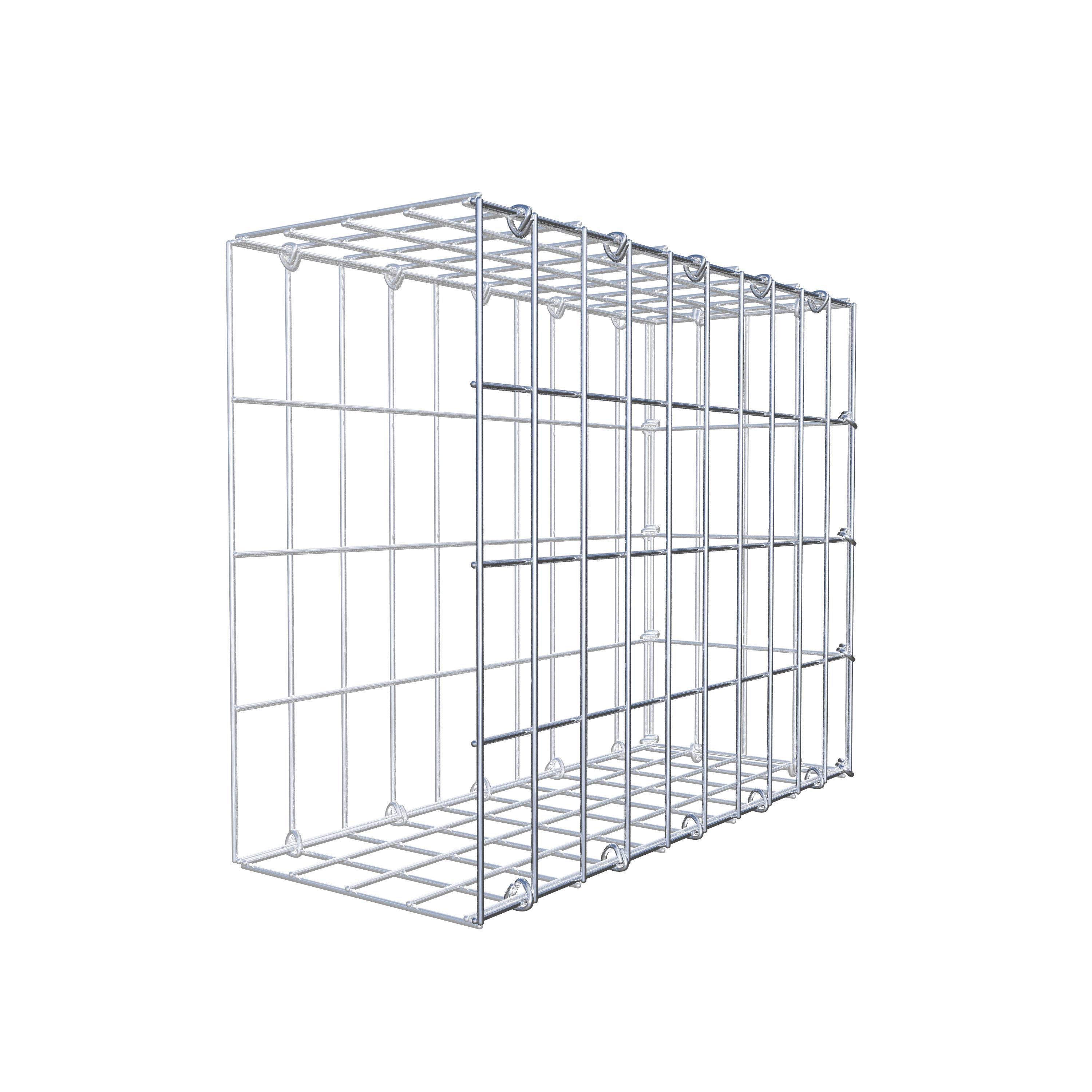 Mounted gabion type 2 50 cm x 40 cm x 20 cm, mesh size 5 cm x 10 cm, C-ring