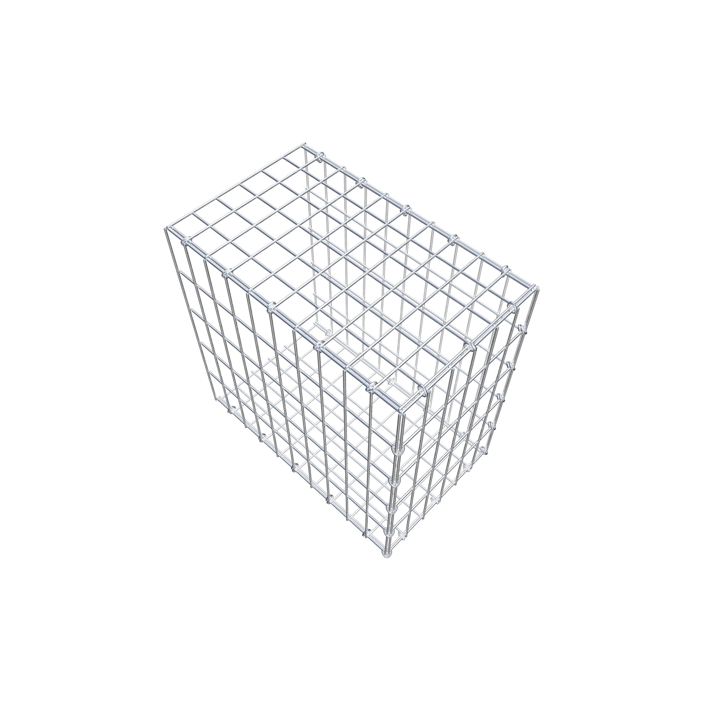 Mounted gabion type 2 50 cm x 50 cm x 30 cm, mesh size 5 cm x 10 cm, C-ring