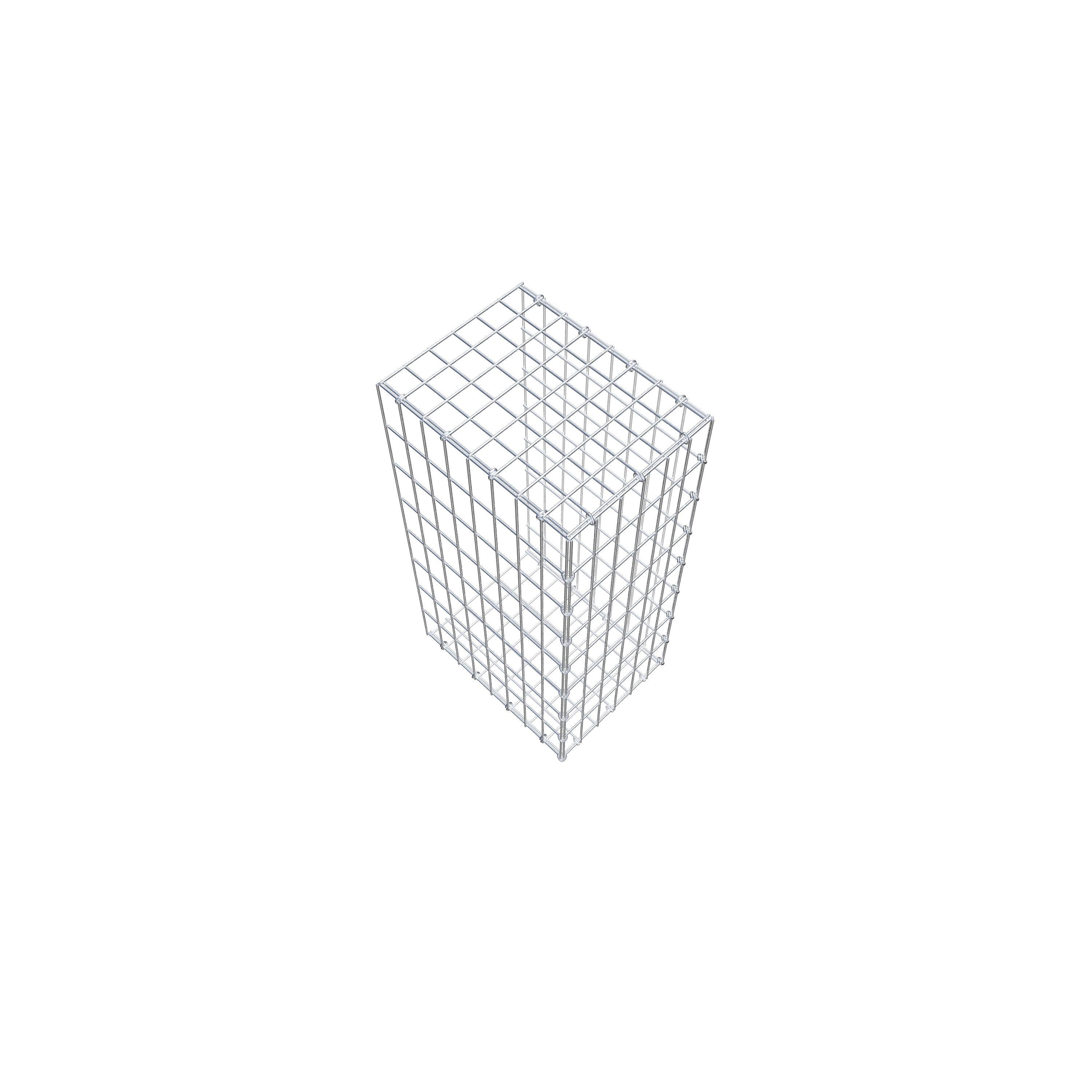 Toegevoegde pool type 2 80 cm x 40 cm x 30 cm, maaswijdte 5 cm x 10 cm, C-ring