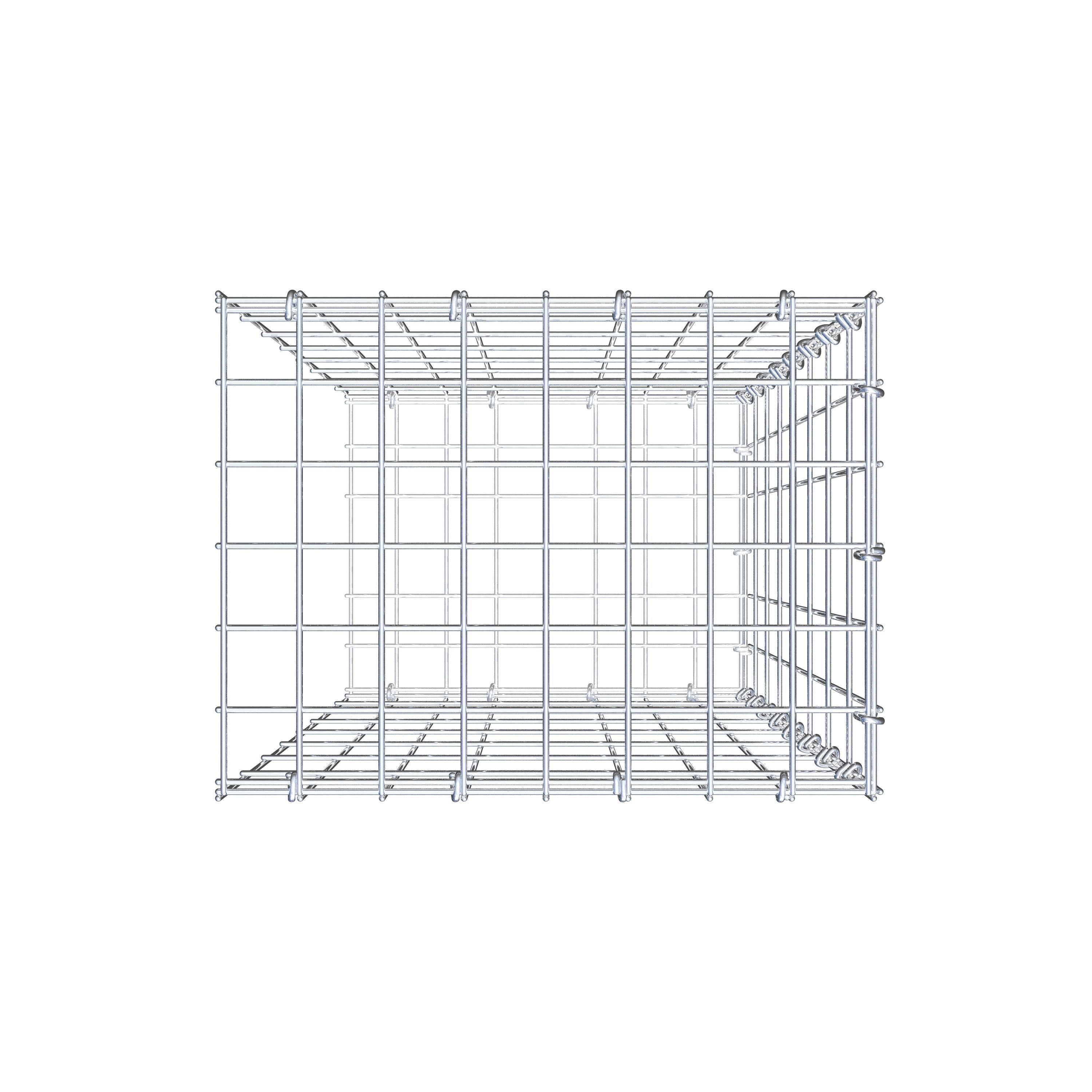 Toegevoegde pool type 2 80 cm x 40 cm x 30 cm, maaswijdte 5 cm x 10 cm, C-ring